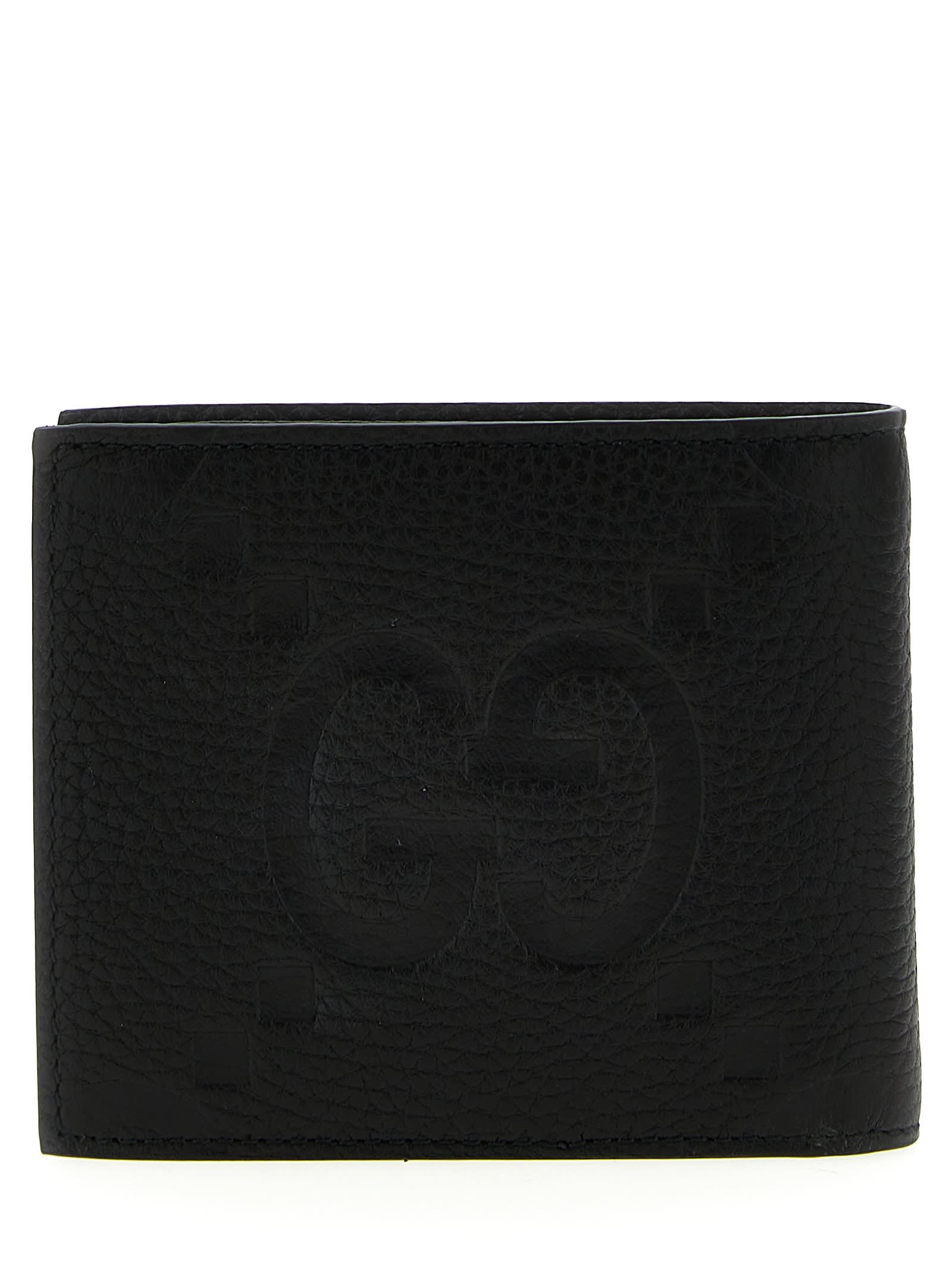 Shop Gucci Jumbo Gg Wallet In Black