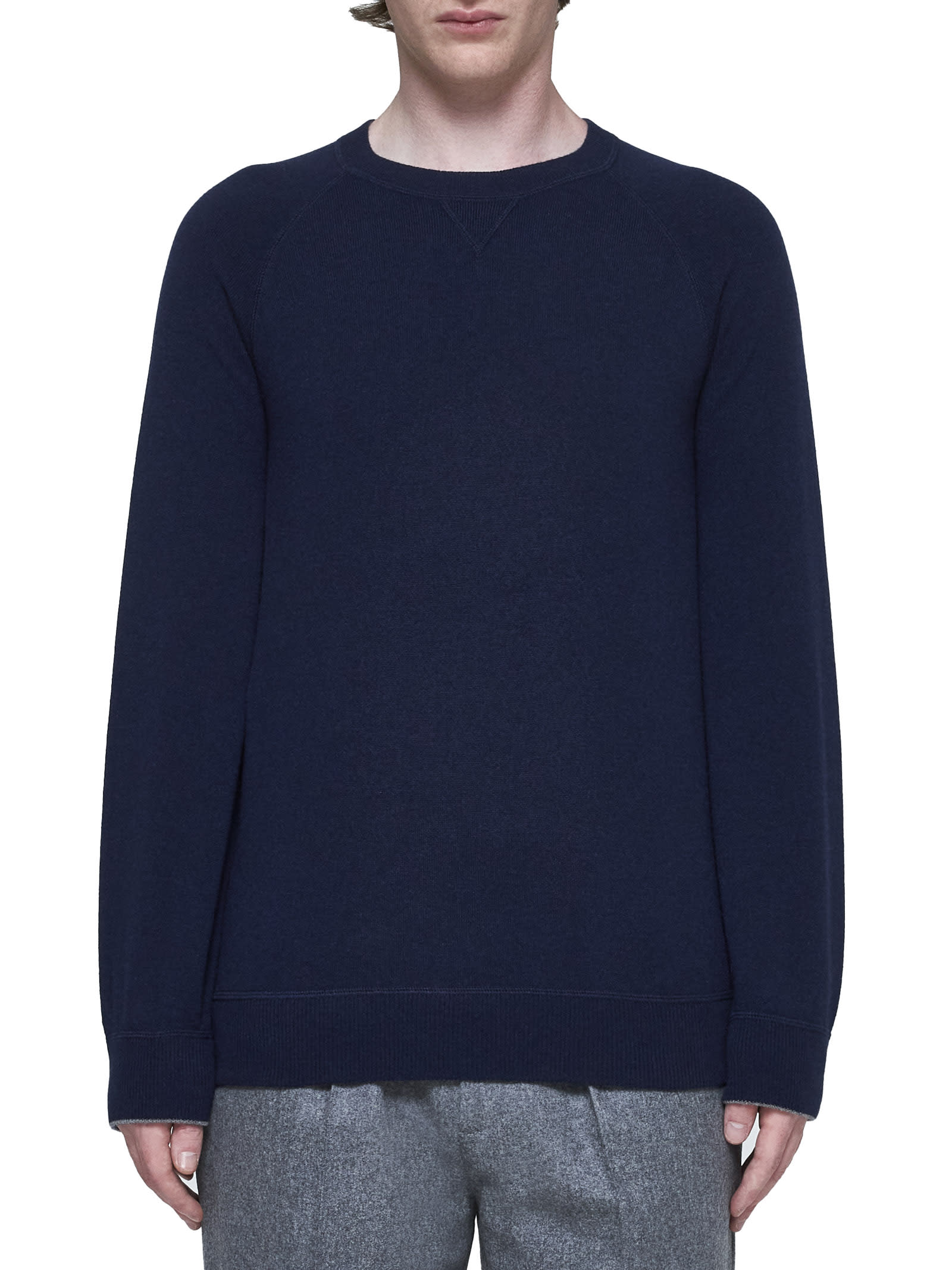 Shop Brunello Cucinelli Sweater In Blue