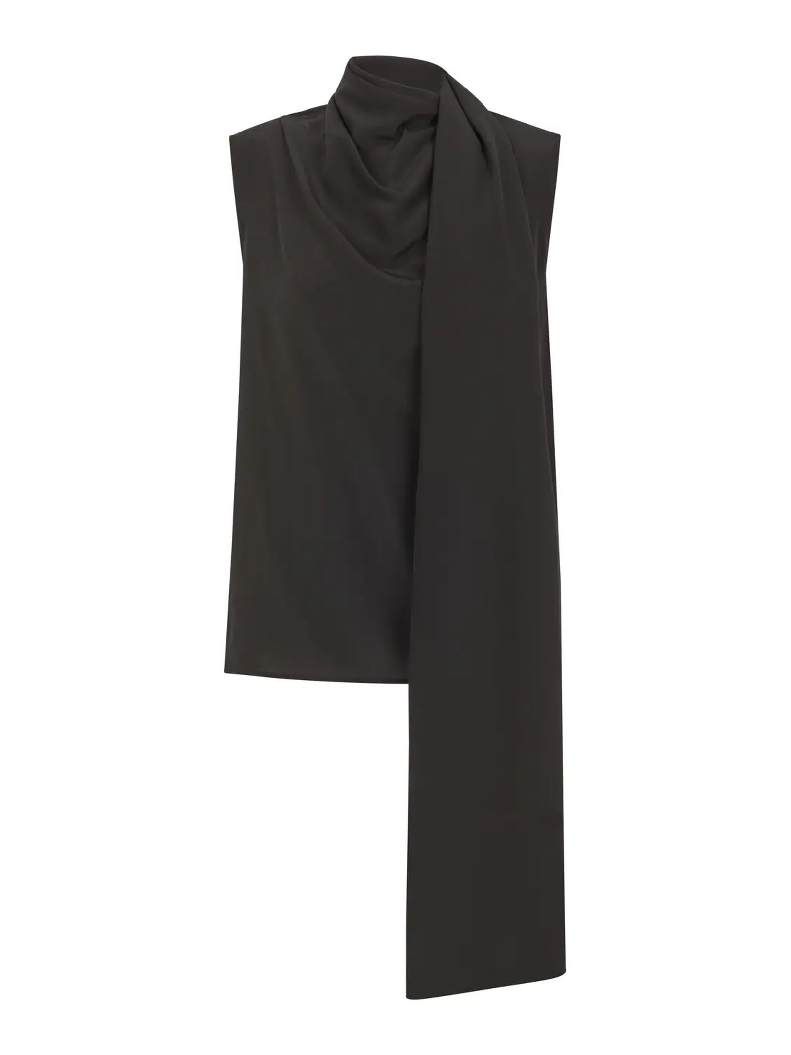 P.A.R.O.S.H BLACK SILK BLOUSE