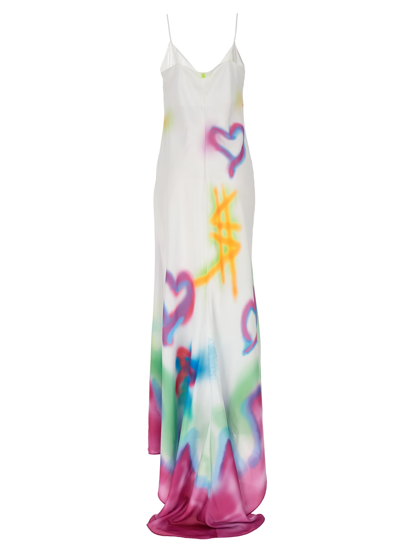 Shop Twinset Long Slip Dress In Multicolor