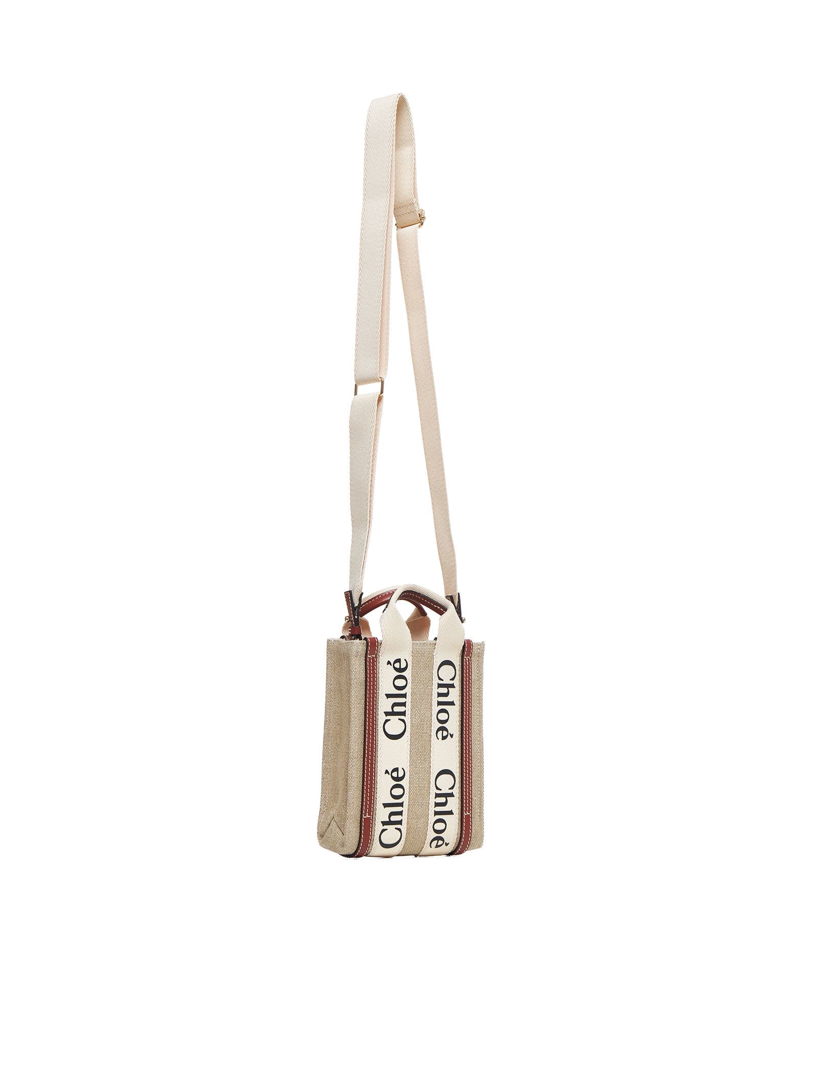 Shop Chloé Shoulder Bag In White-brown 1