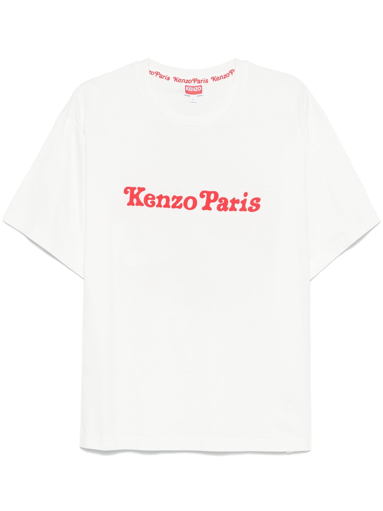 Kenzo Verdy Os Printed Cotton T-shirt In White