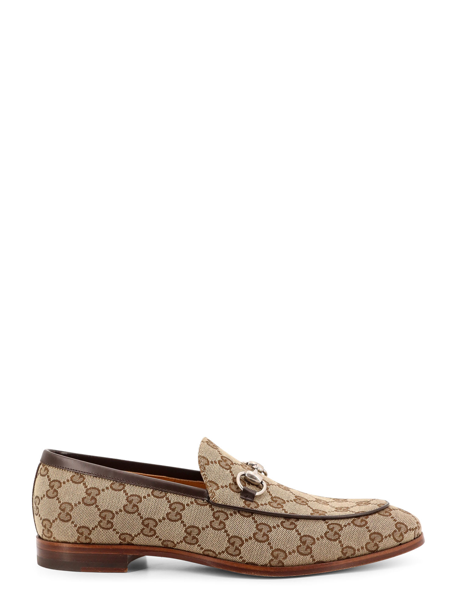 Gucci Gg Supreme Fabric And Leather Loafer