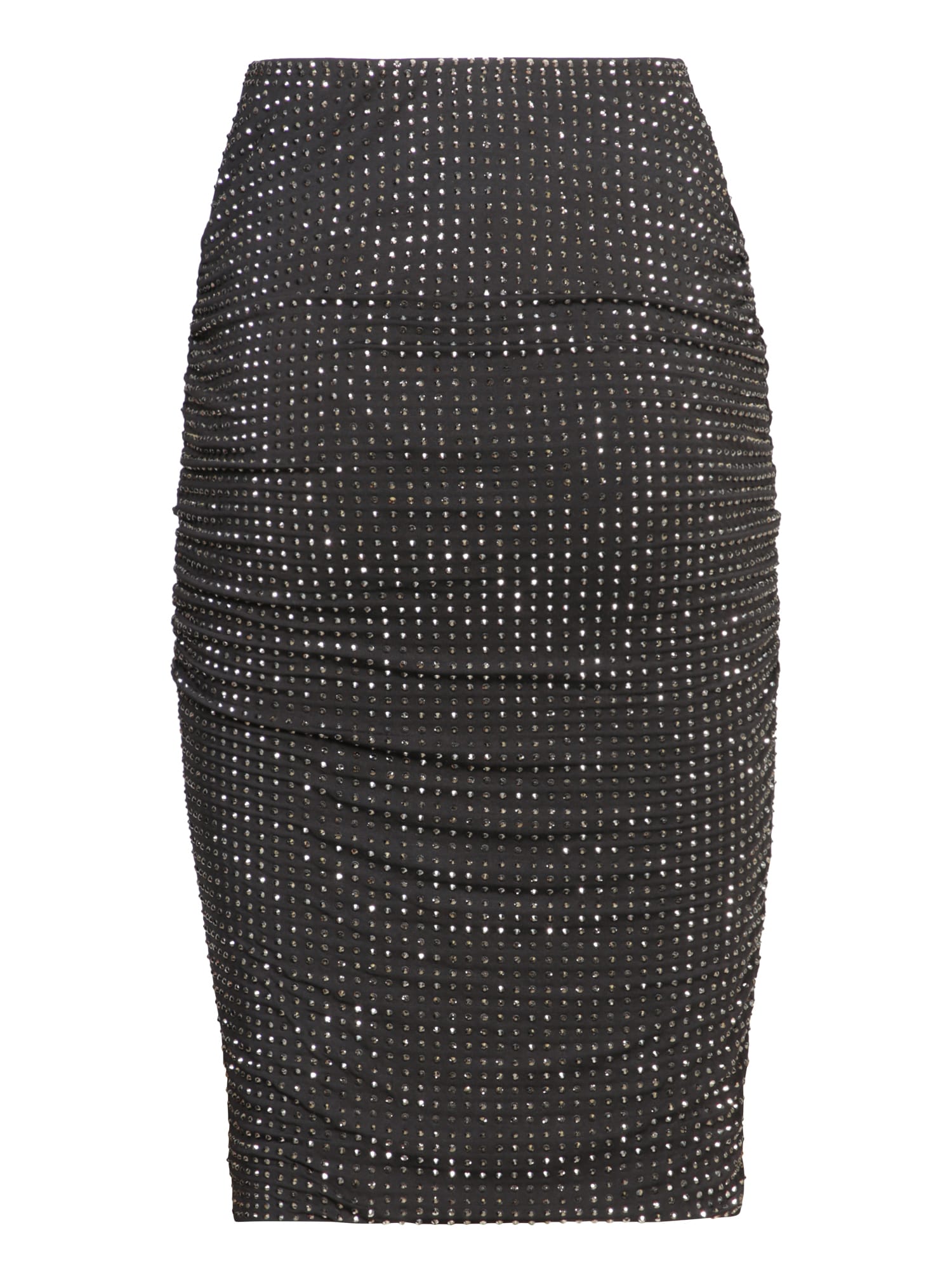 Shop Pinko Full Rhinestone Black Skirt