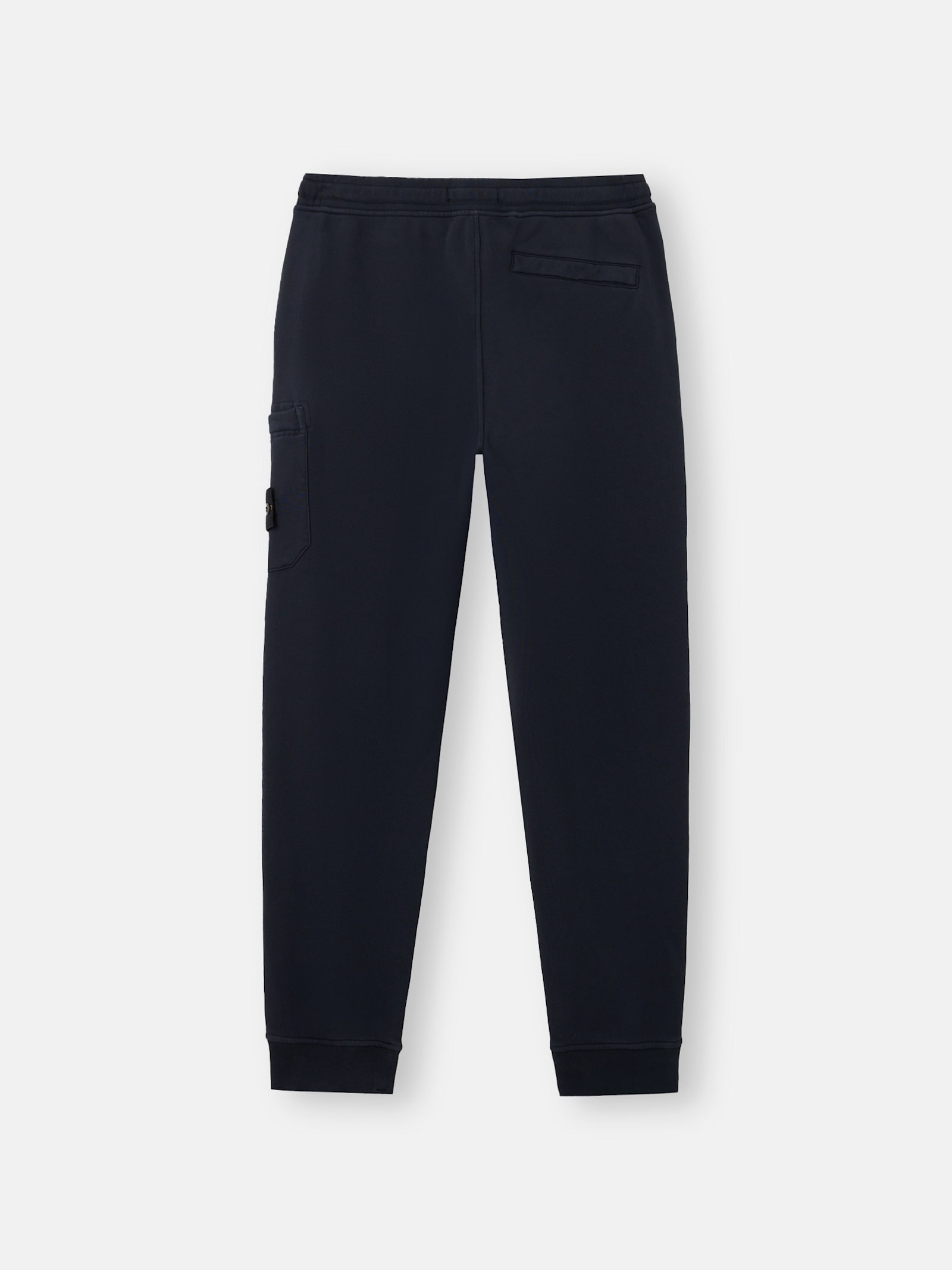 Stone Island Navy Blue Trousers With Elasticated Drawstring