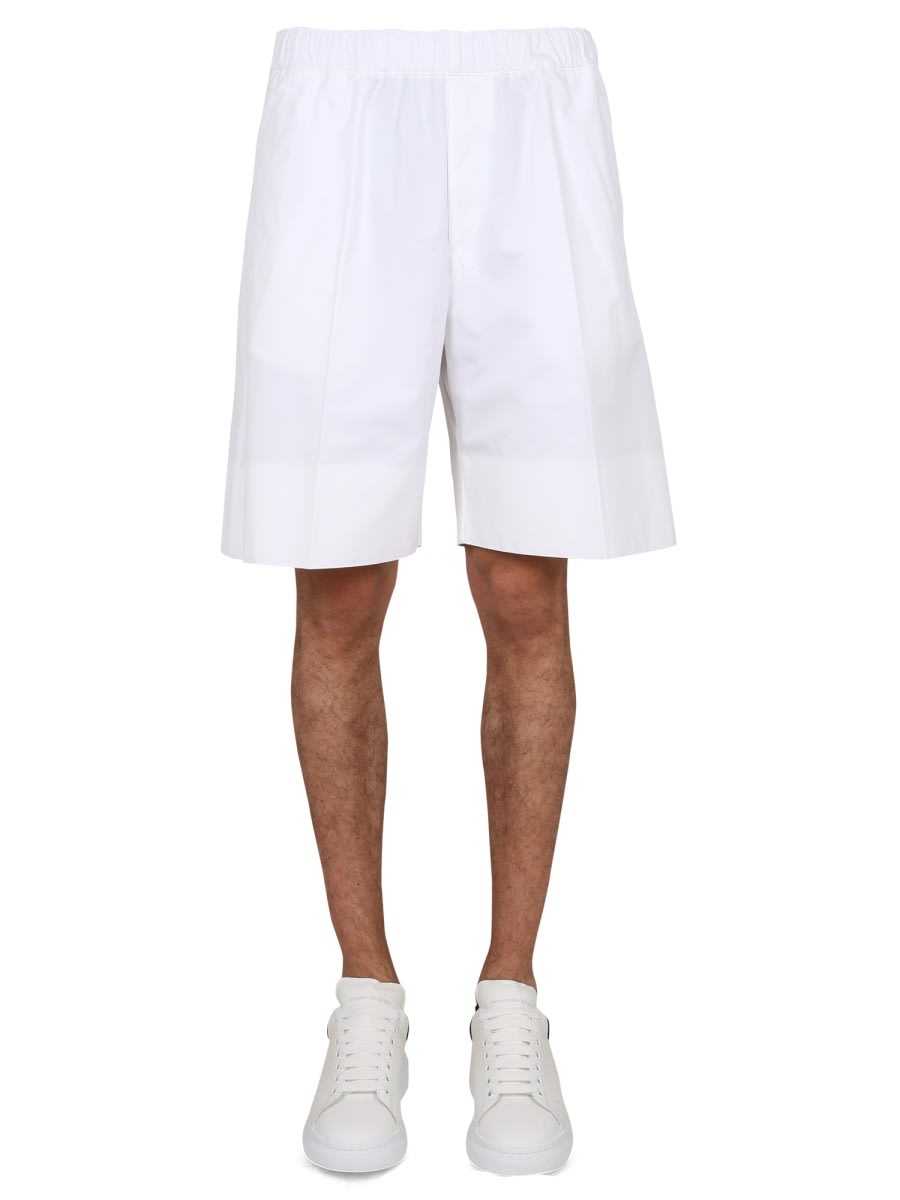Shop Alexander Mcqueen Wide-leg Shorts In White