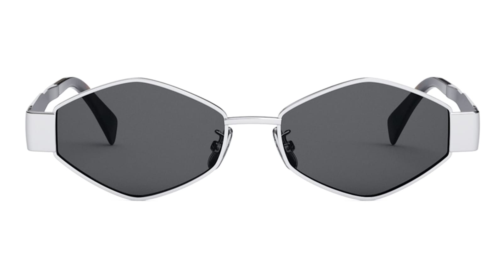 Celine Cl40254u 16a Metal Triomphe 16a Silver Sunglasses In Silver