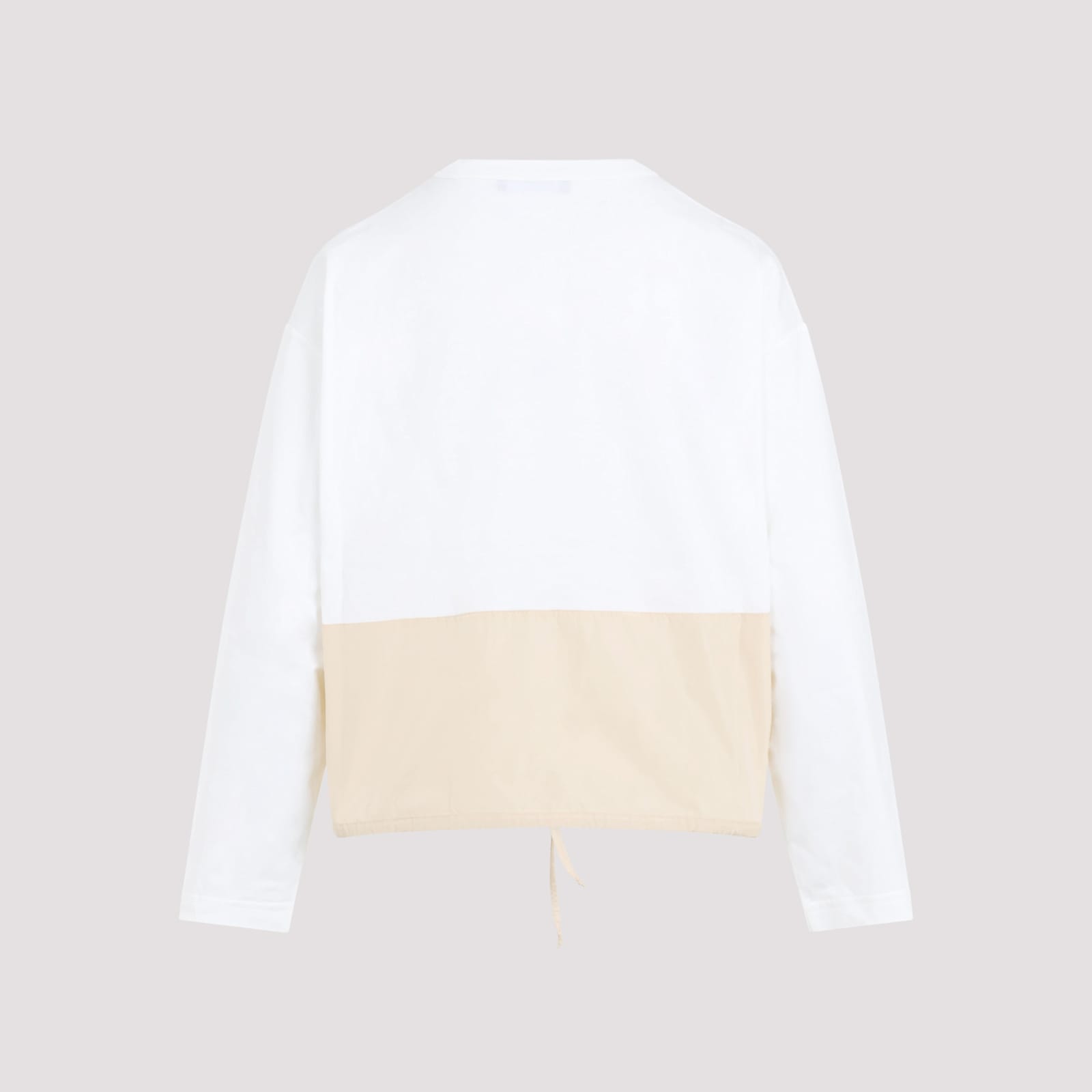 Shop Fabiana Filippi Ls T-shirt In Bianco Vaniglia