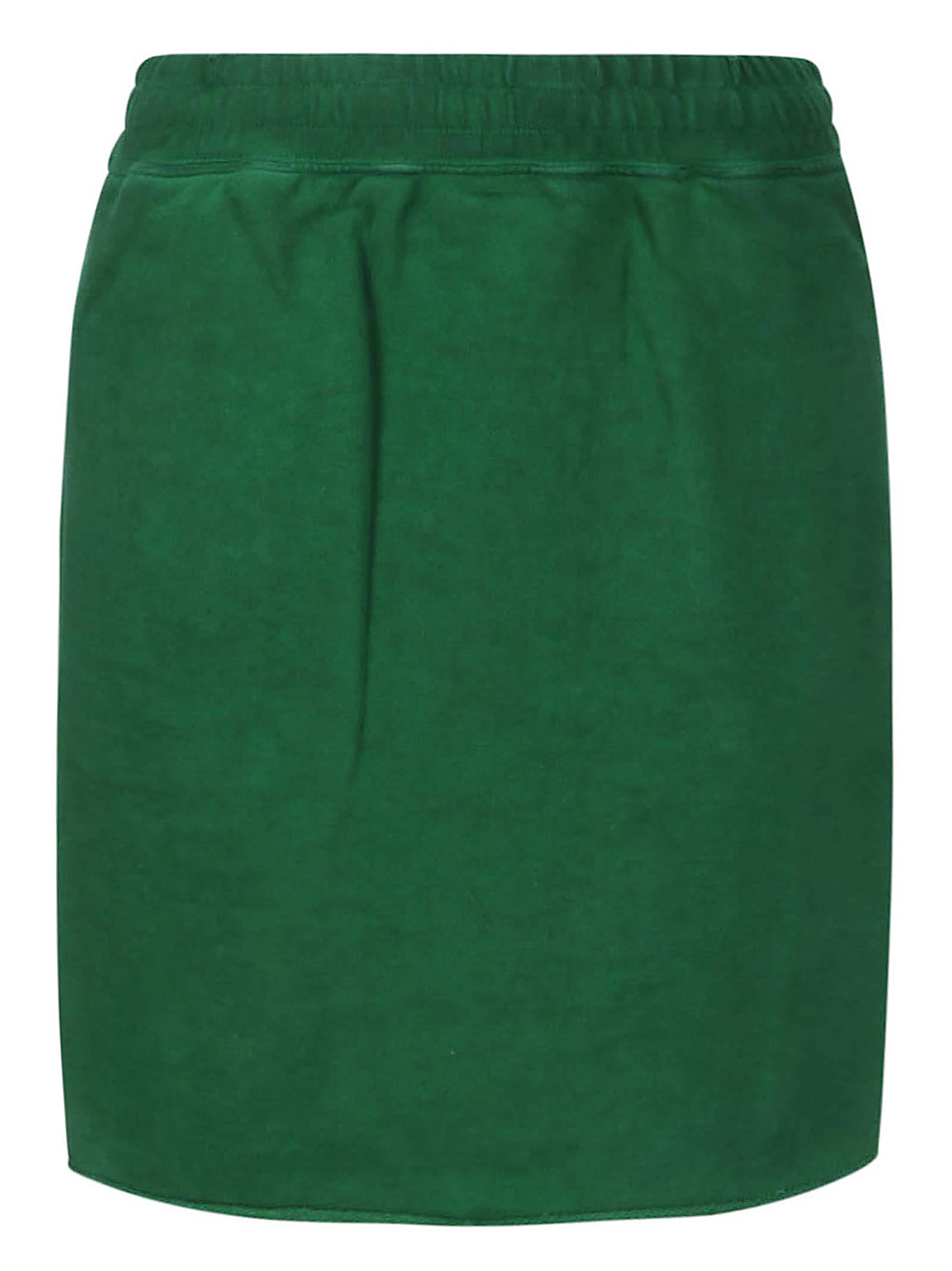 Shop Golden Goose Journey Ws Drawstring Garment Cold Dyed Skirt In Green Jacket