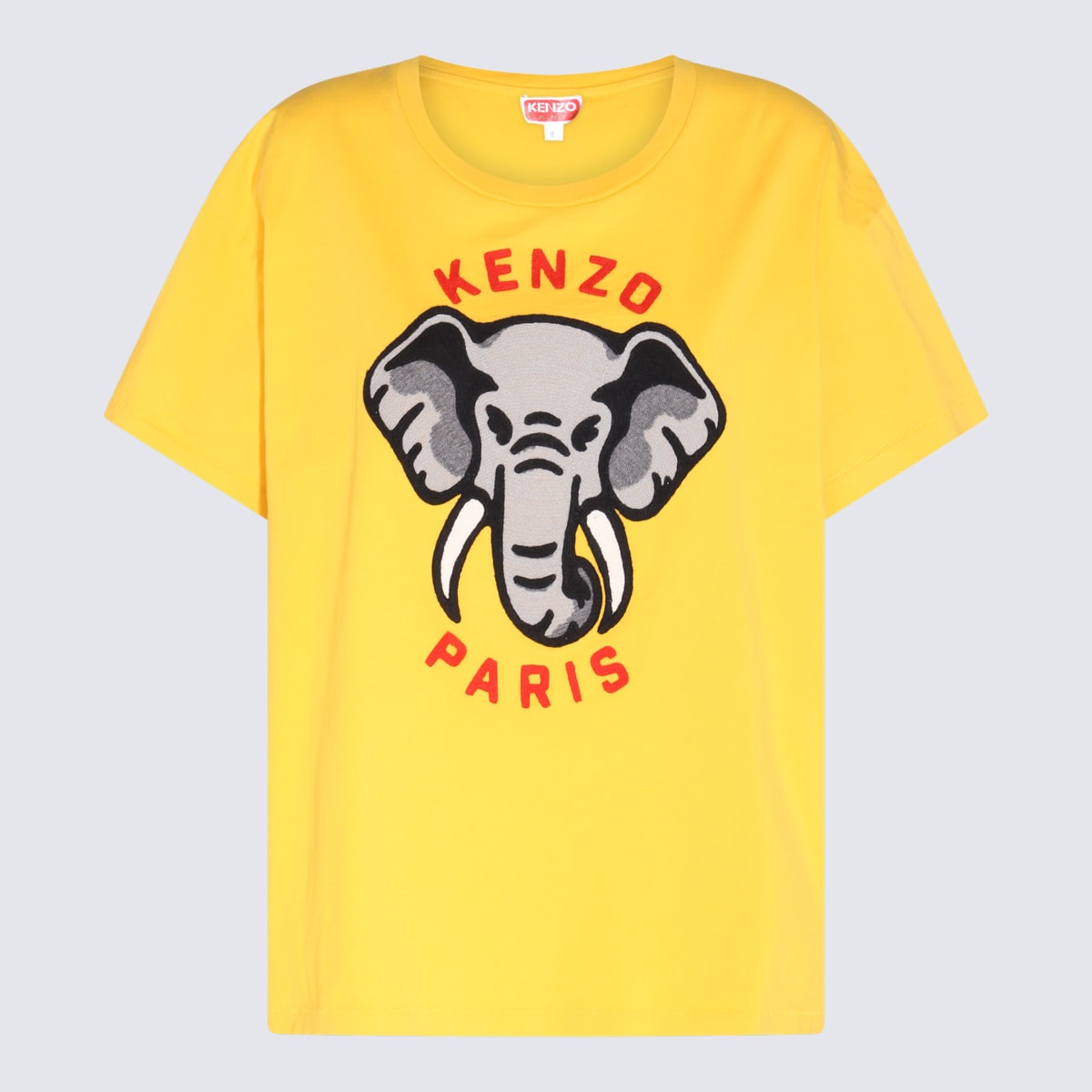 Shop Kenzo Yellow Cotton T-shirt In Golden