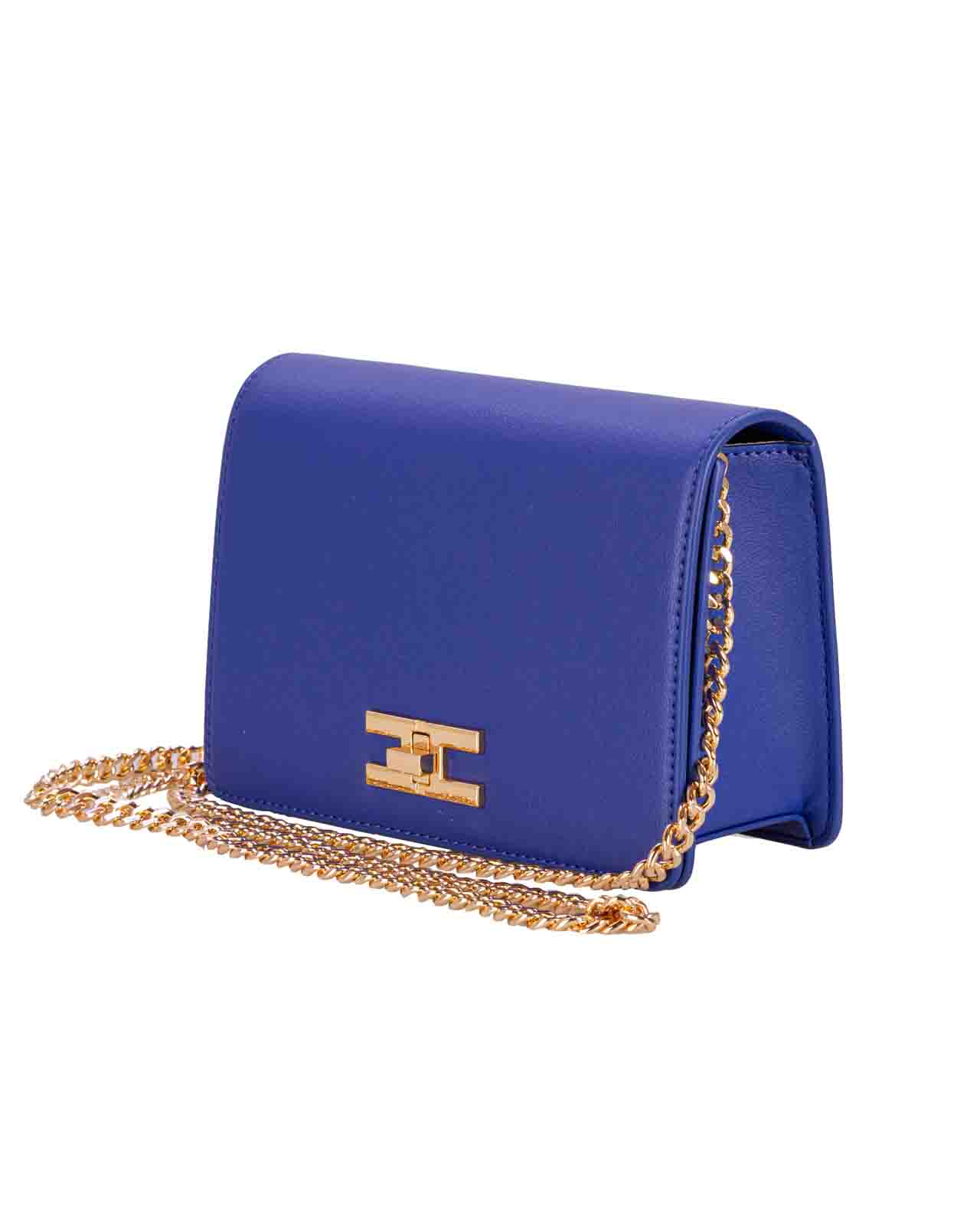 Shop Elisabetta Franchi Shoulder Bag In Blu