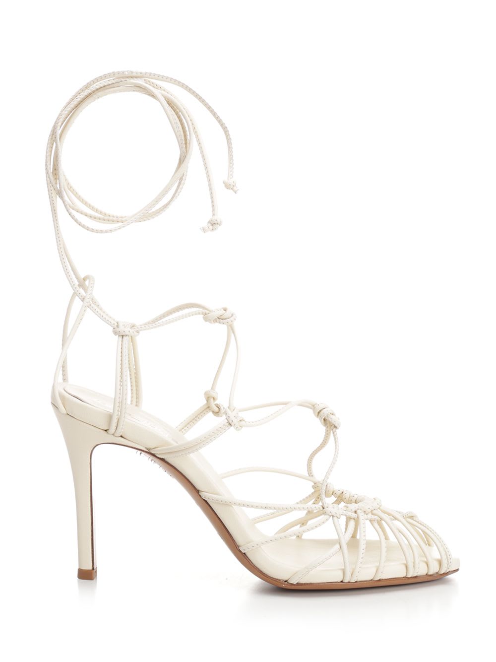 Forte_Forte White Leather Sandals