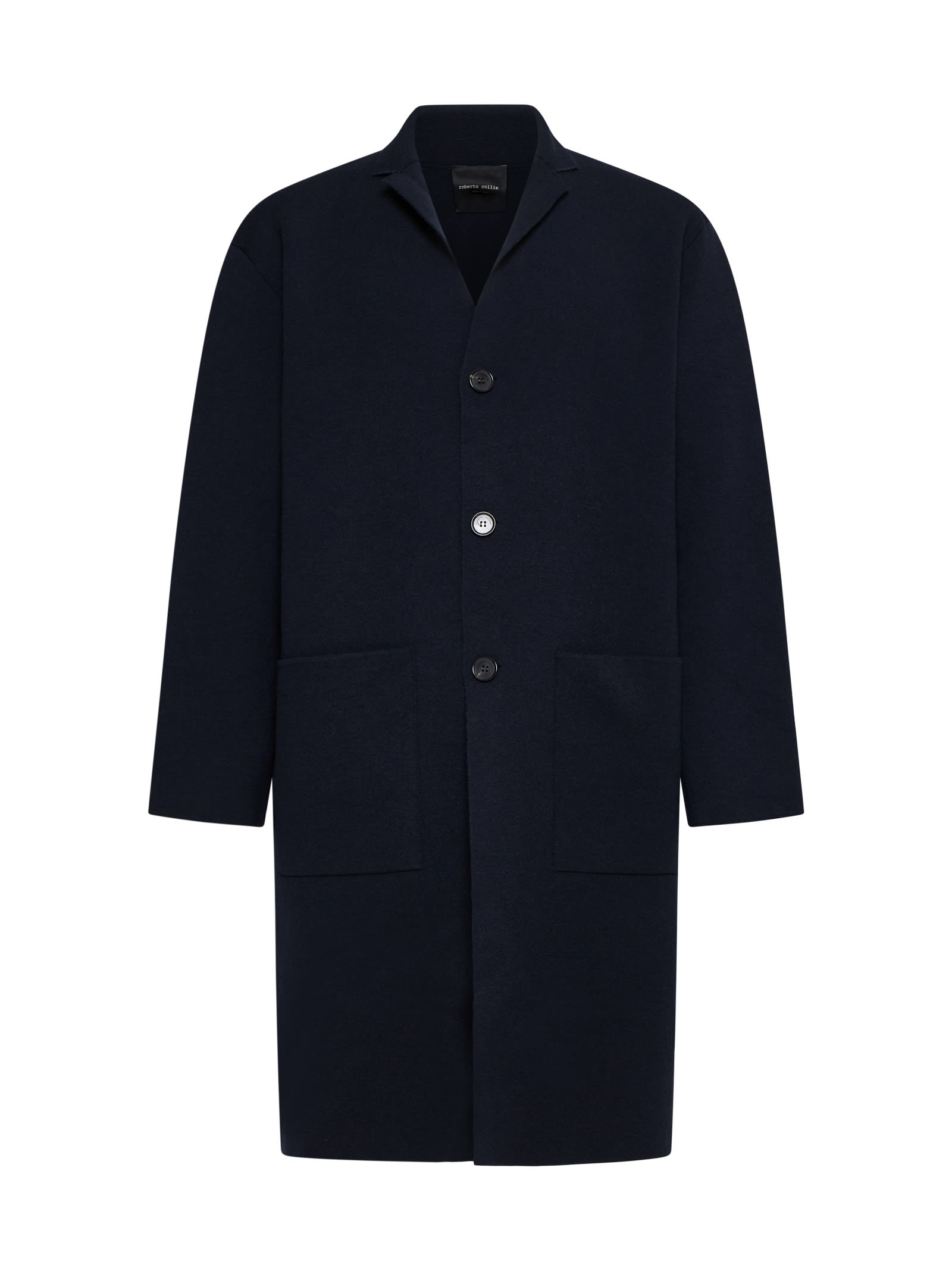 Shop Roberto Collina Coat In Blue