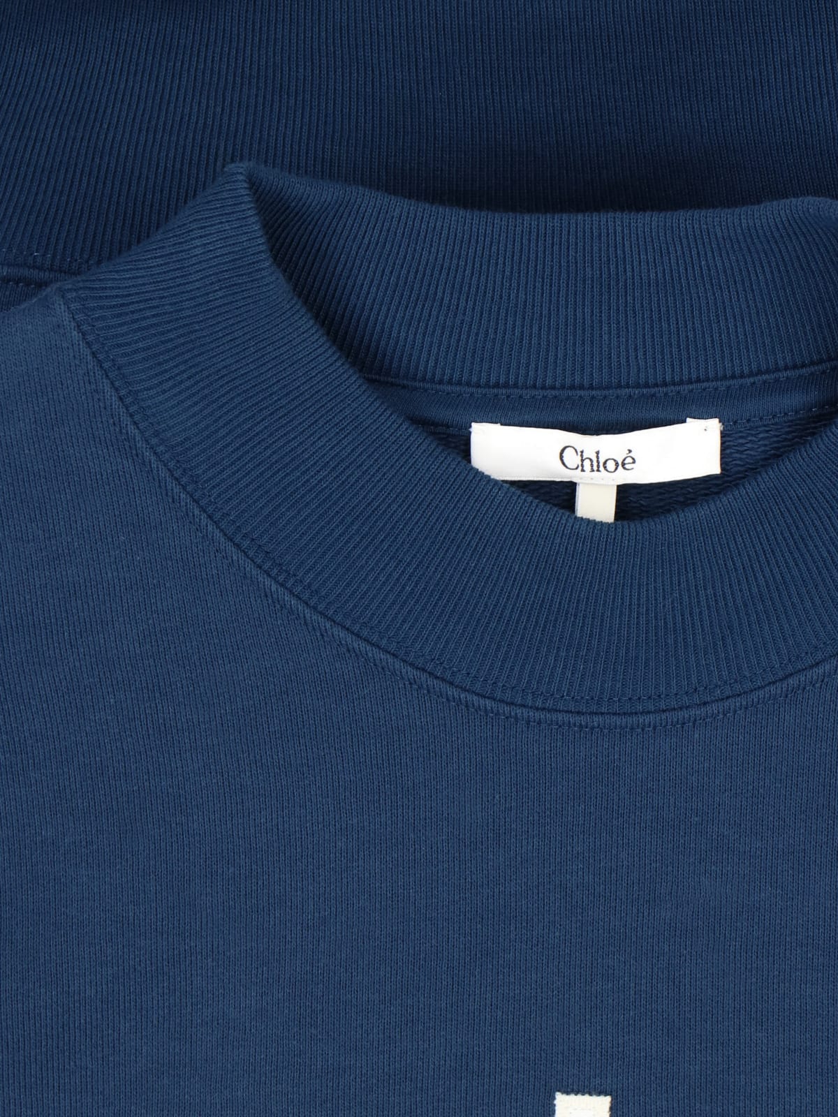 Shop Chloé Paris Crew Neck Sweatshirt In Blue