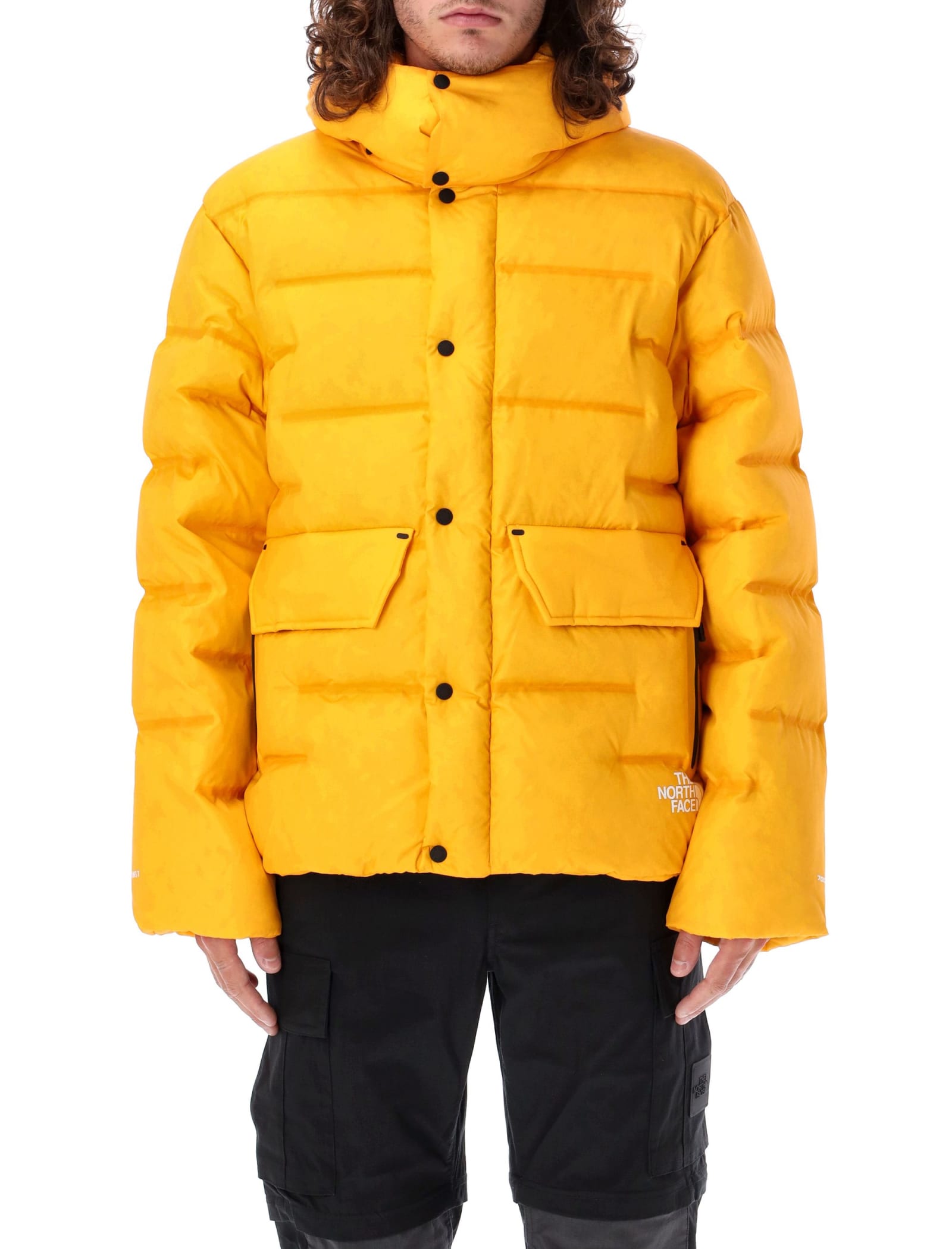 The North Face Summit Gold Down Jacket With Removable Hood In Yellow