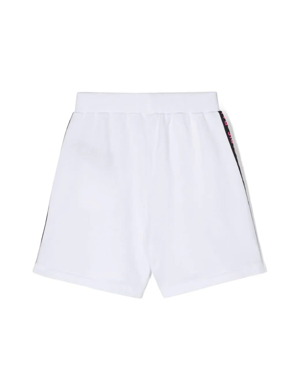 Shop Balmain Shorts Con Stampa Logo In White