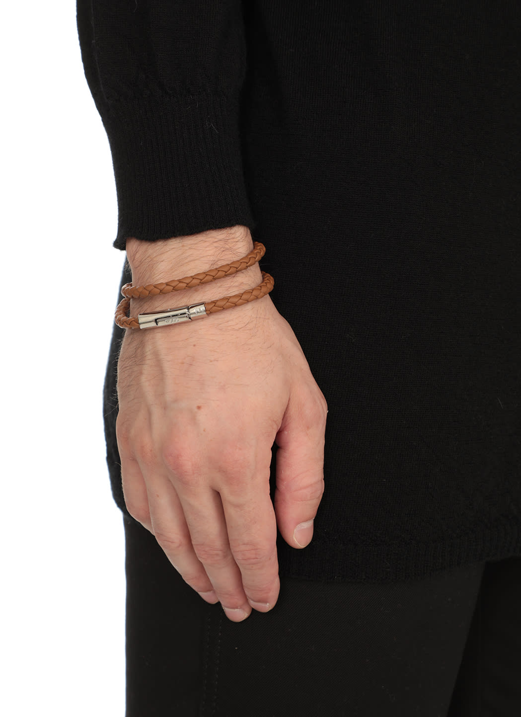 Shop Tod's Mycolors Leather Bracelet In Brown