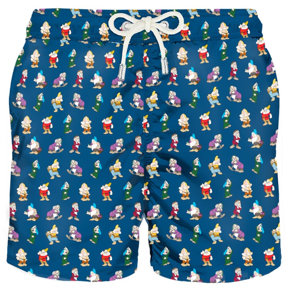 MC2 Saint Barth 7 Dwarfs Light Fabric Swim Shorts - Disney© Special Edition