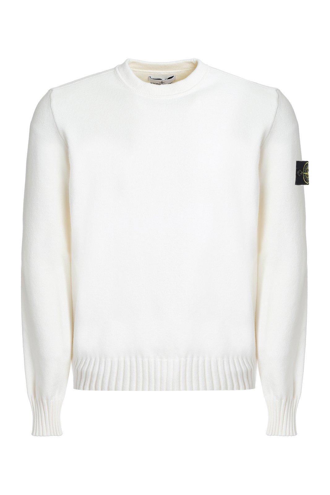 STONE ISLAND LOGO PATCH CREWNECK JUMPER 