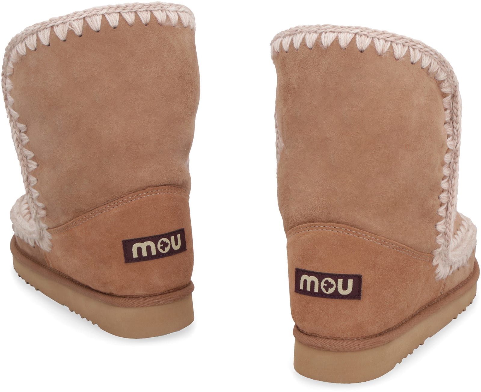 Shop Mou Eskimo 24 Ankle Boots In Beige