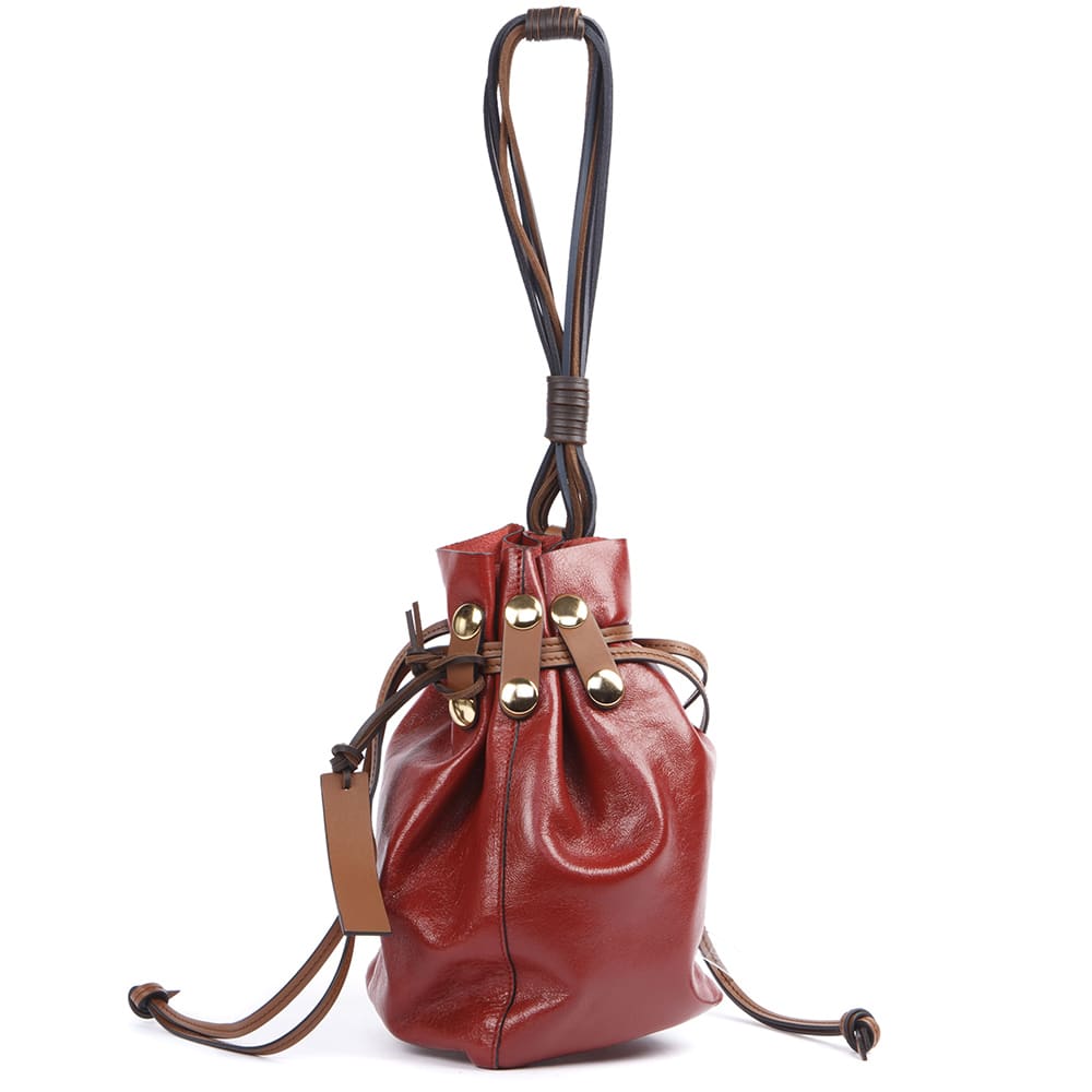Marni Red Patent Leather Bucket Bag