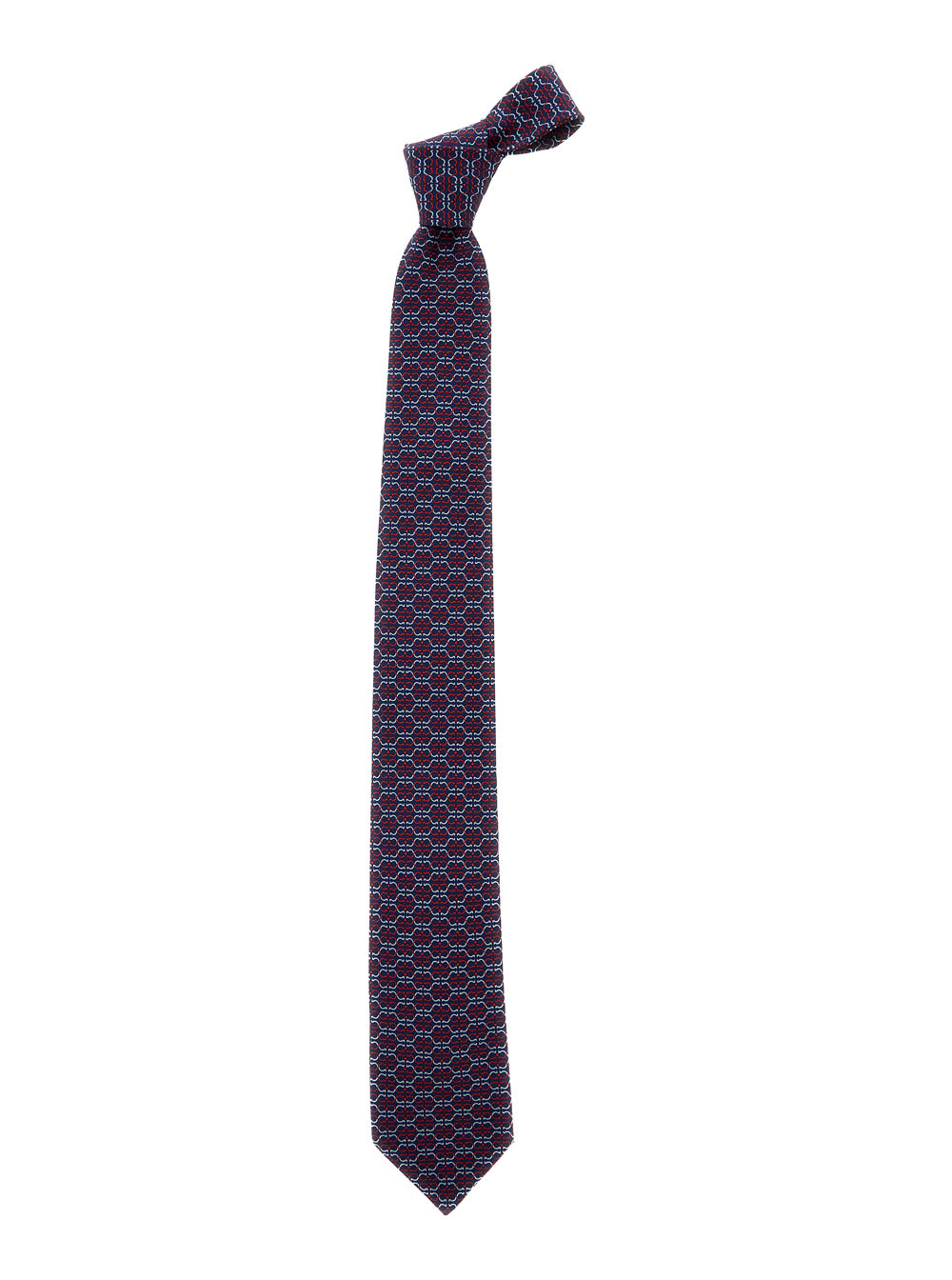 Multicolor Tie With All-over Print In Silk Man