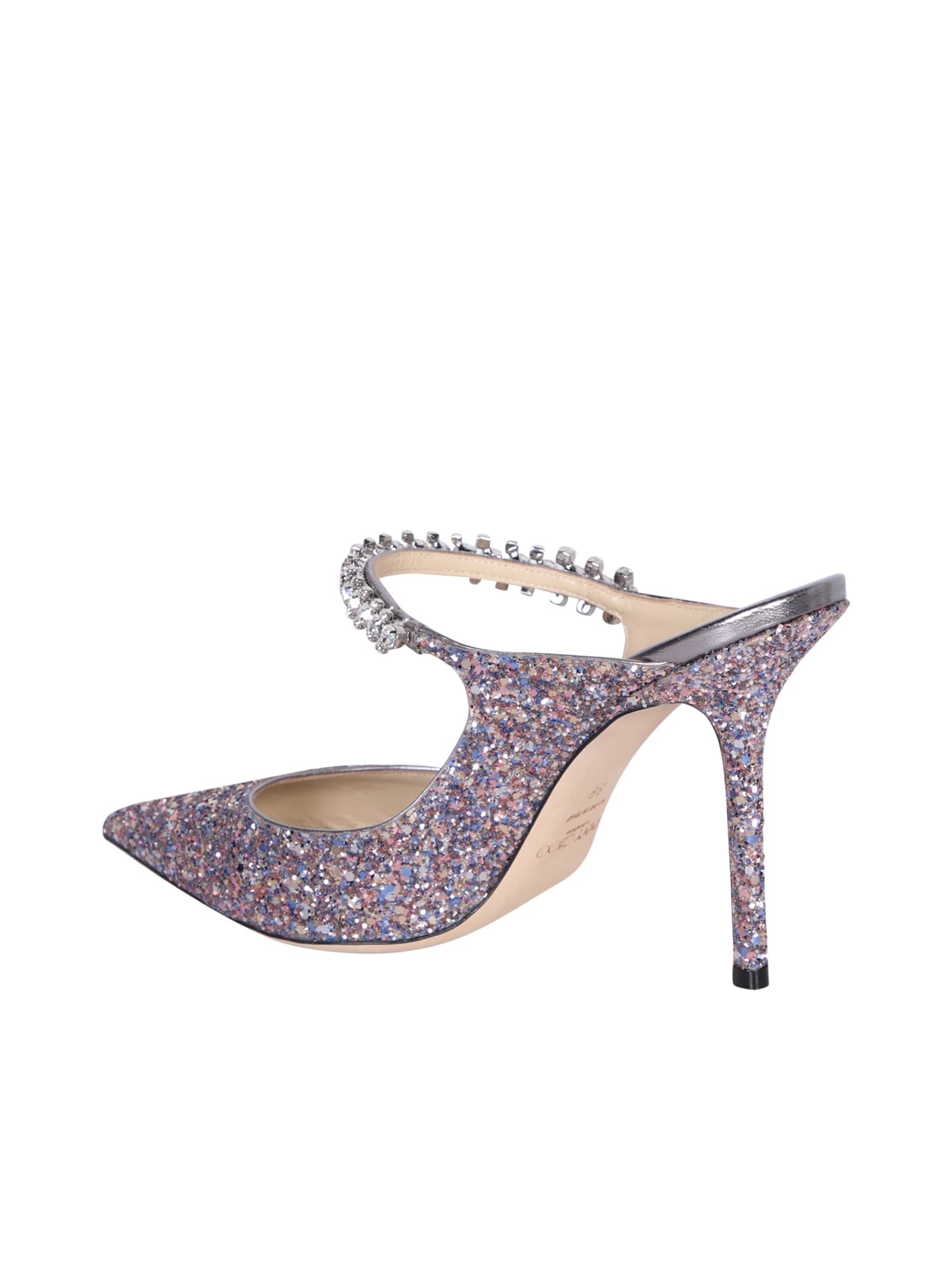 Jimmy Choo Embellished Fabric Bing 65 Slingbacks In Multi