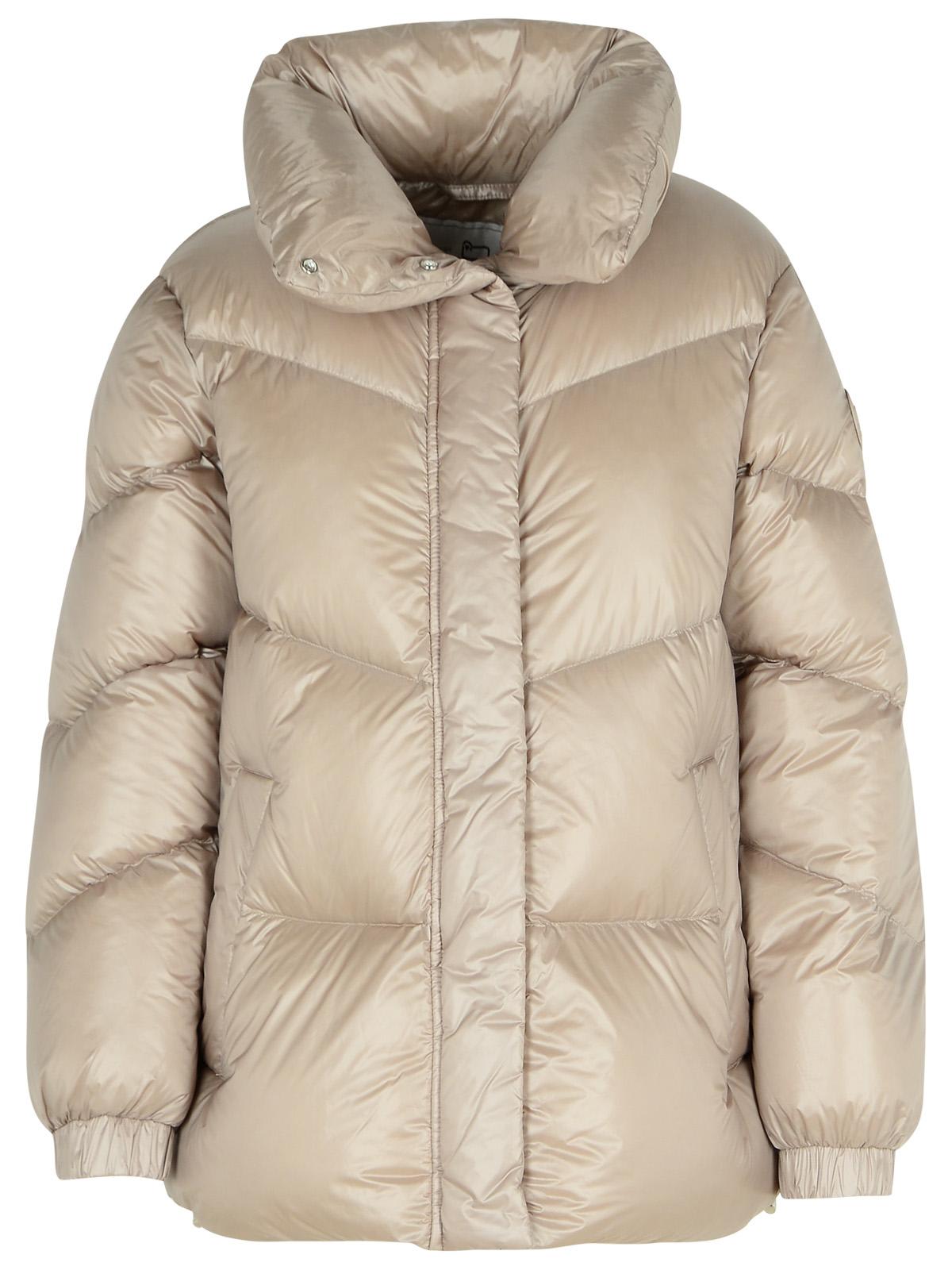 Shop Woolrich Aliquippa Dove Grey Polyamide Down Jacket