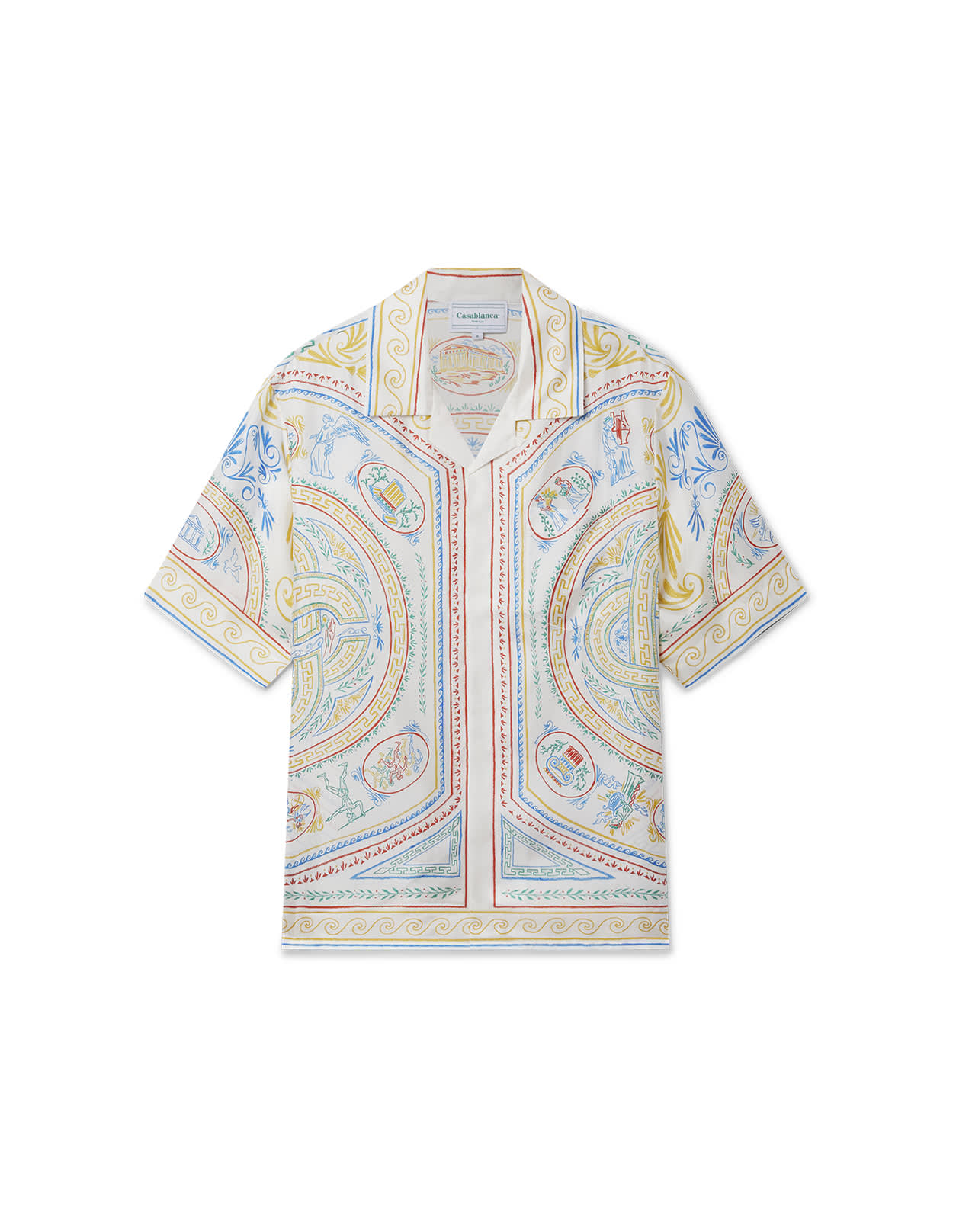 Shop Casablanca Crayon Vase Silk Shirt In Multicolour