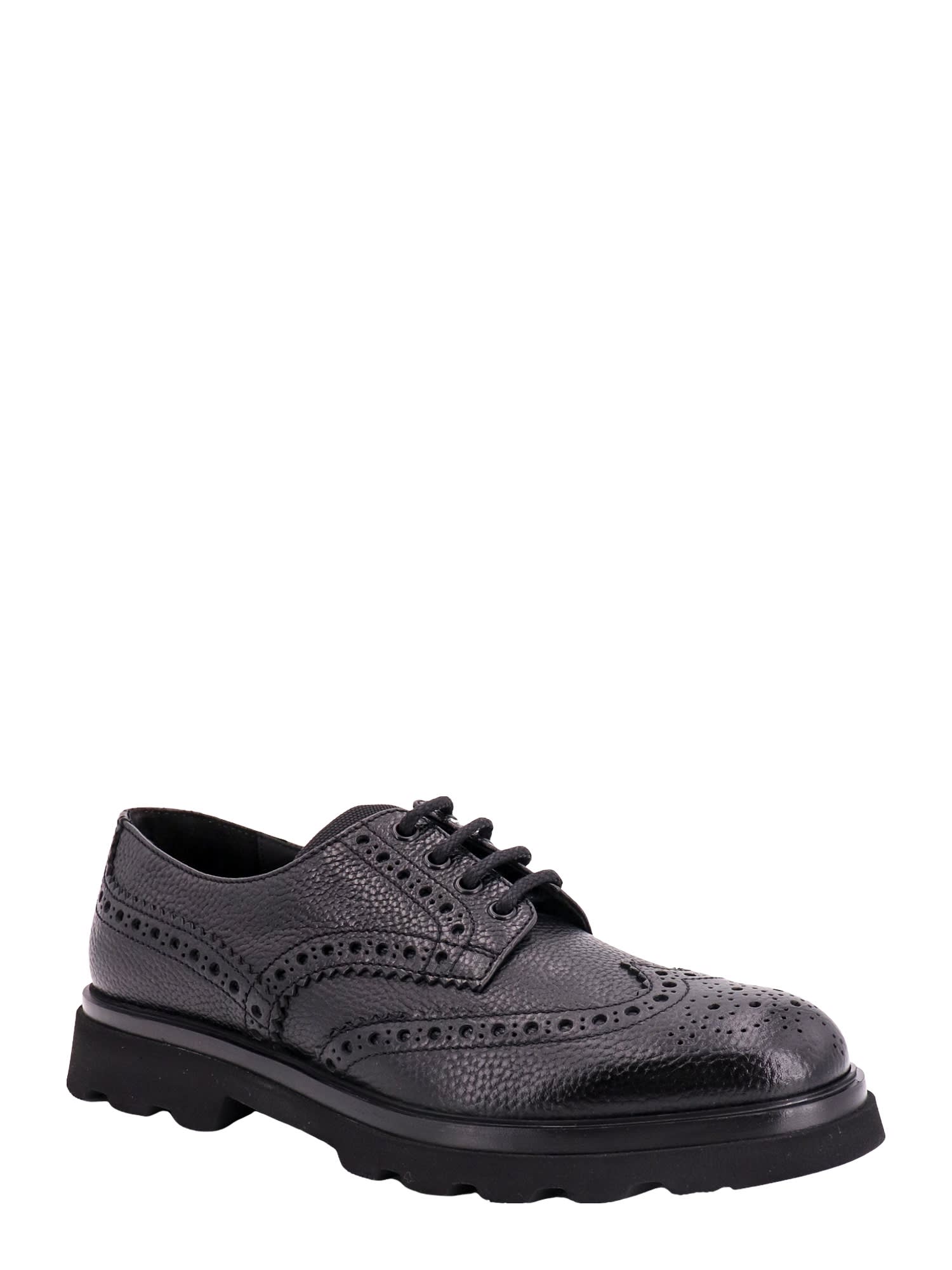 Shop Doucal's Lace-up Shoe In Nero