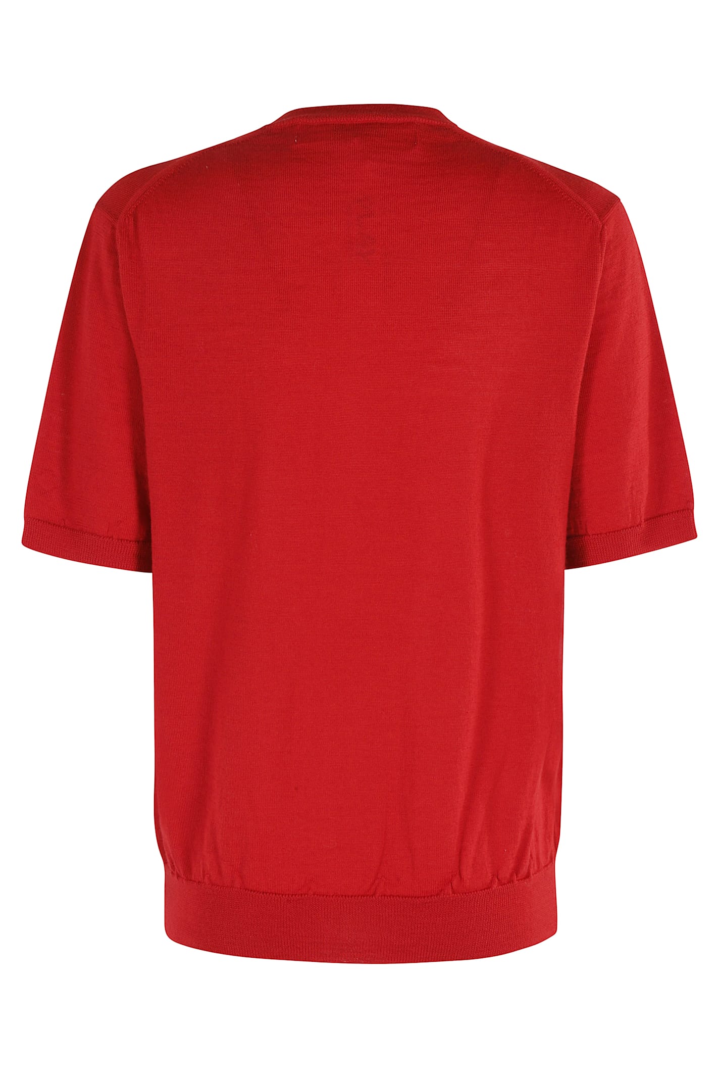 Comme Des Garçons Play Round Neck Red Emblem In Red