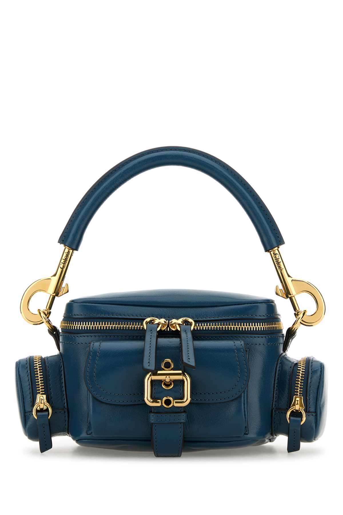 Chloé Petrol Blue Leather Camera Bag Handbag