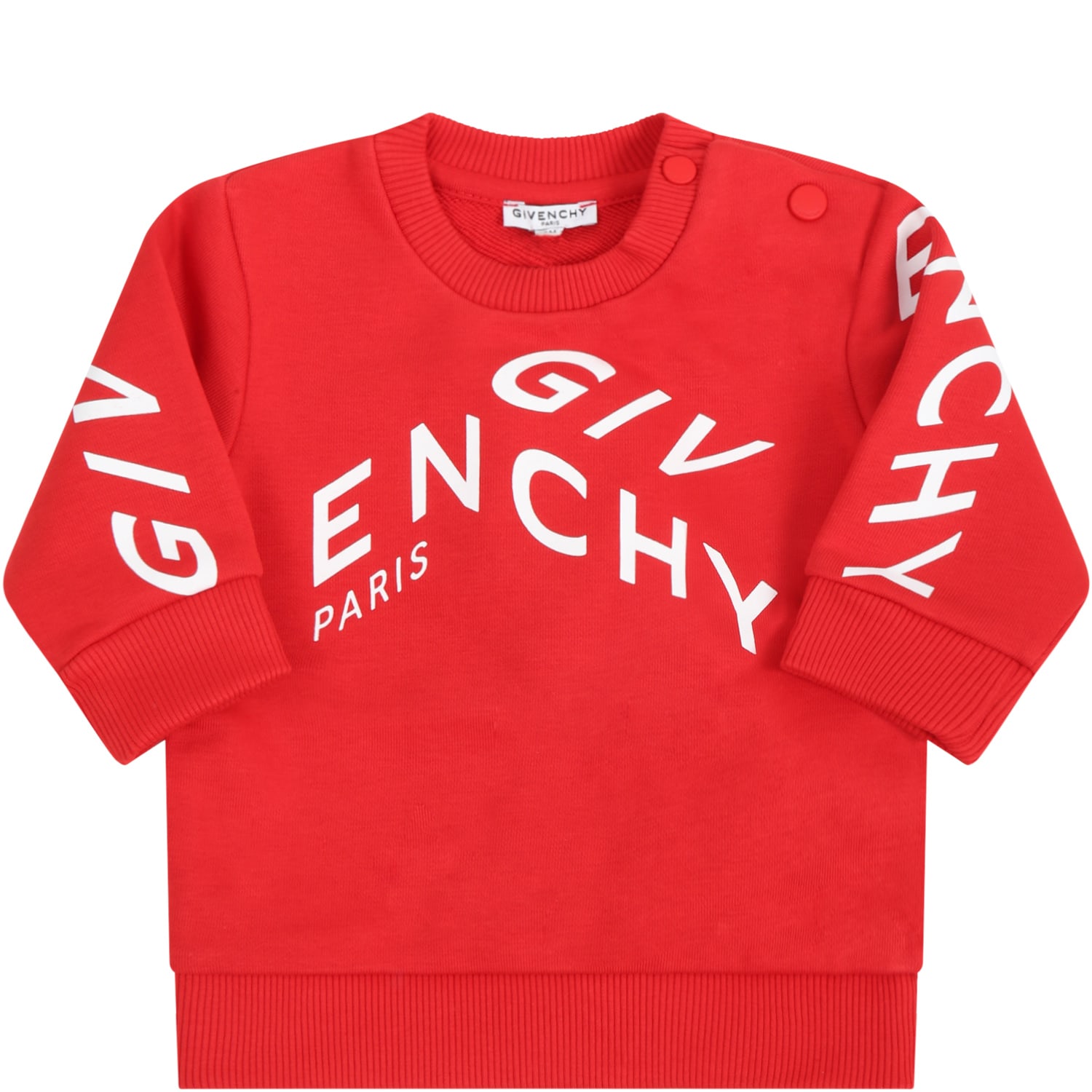 Givenchy Red Sweatshirt For Babyboy With Logo