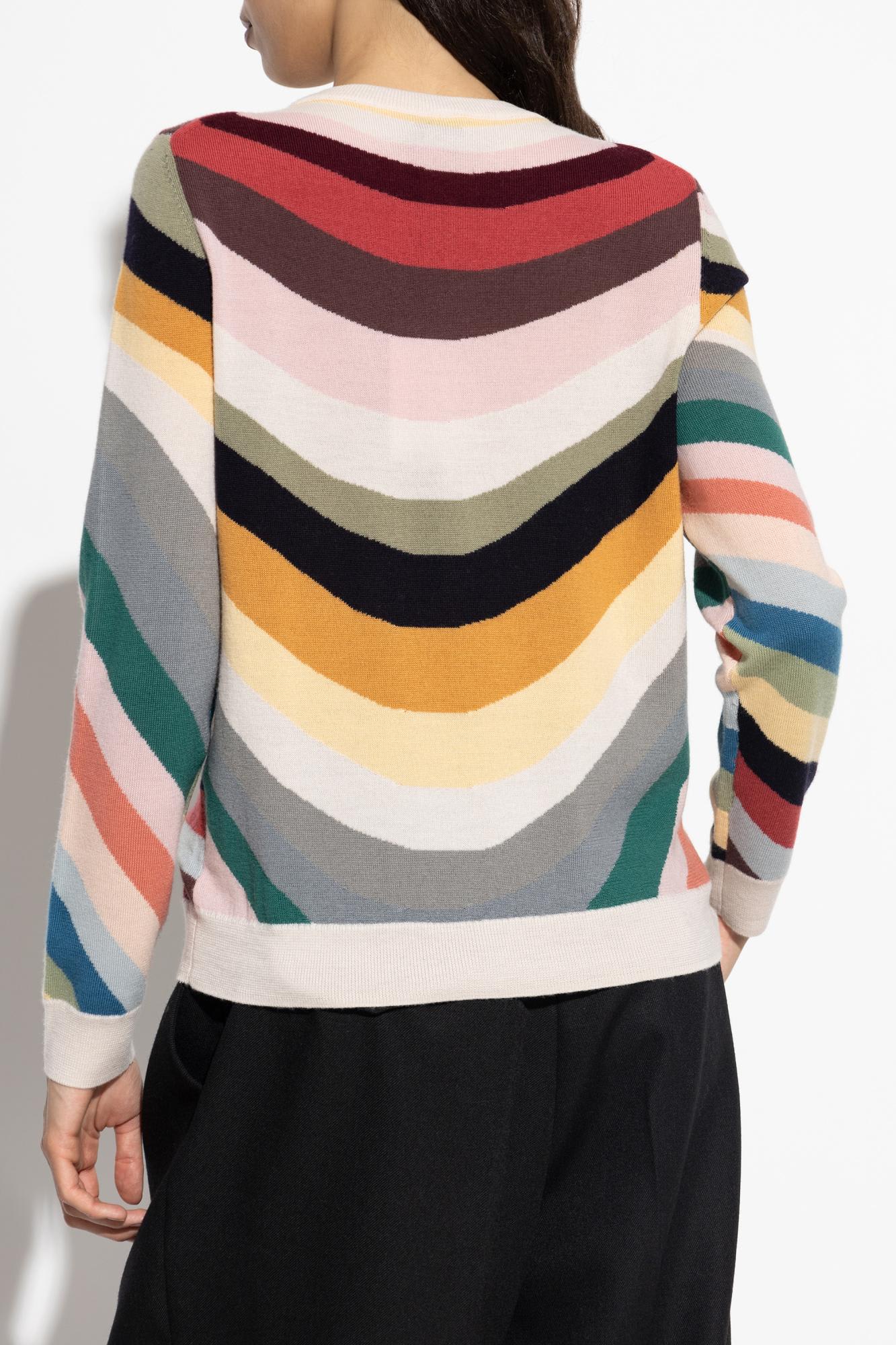 Ps By Paul Smith Ps Paul Smith Cardigan With Striped Pattern In Multi