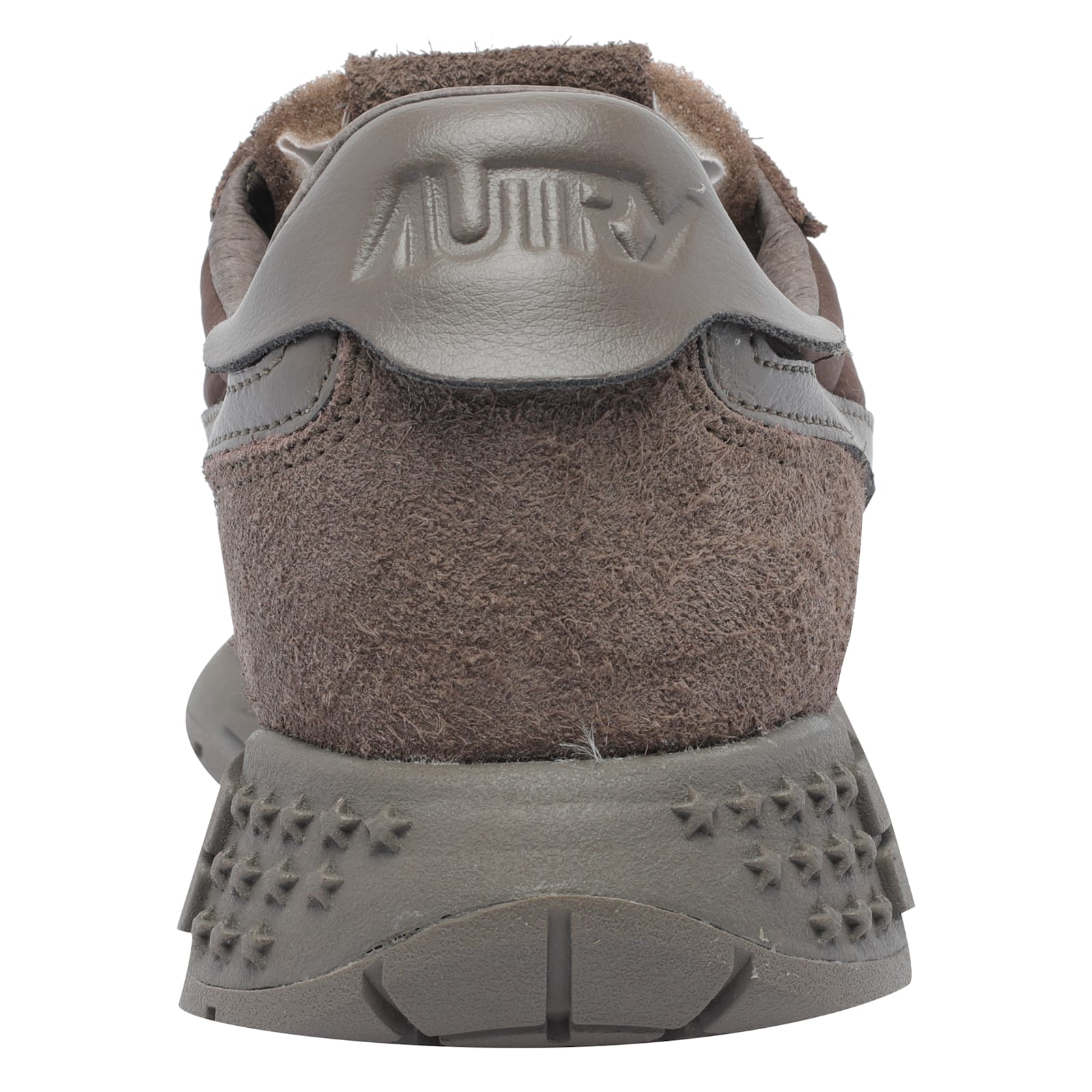 Autry Reelwind Low Nylon And Suede Sneakers Morel In Brown