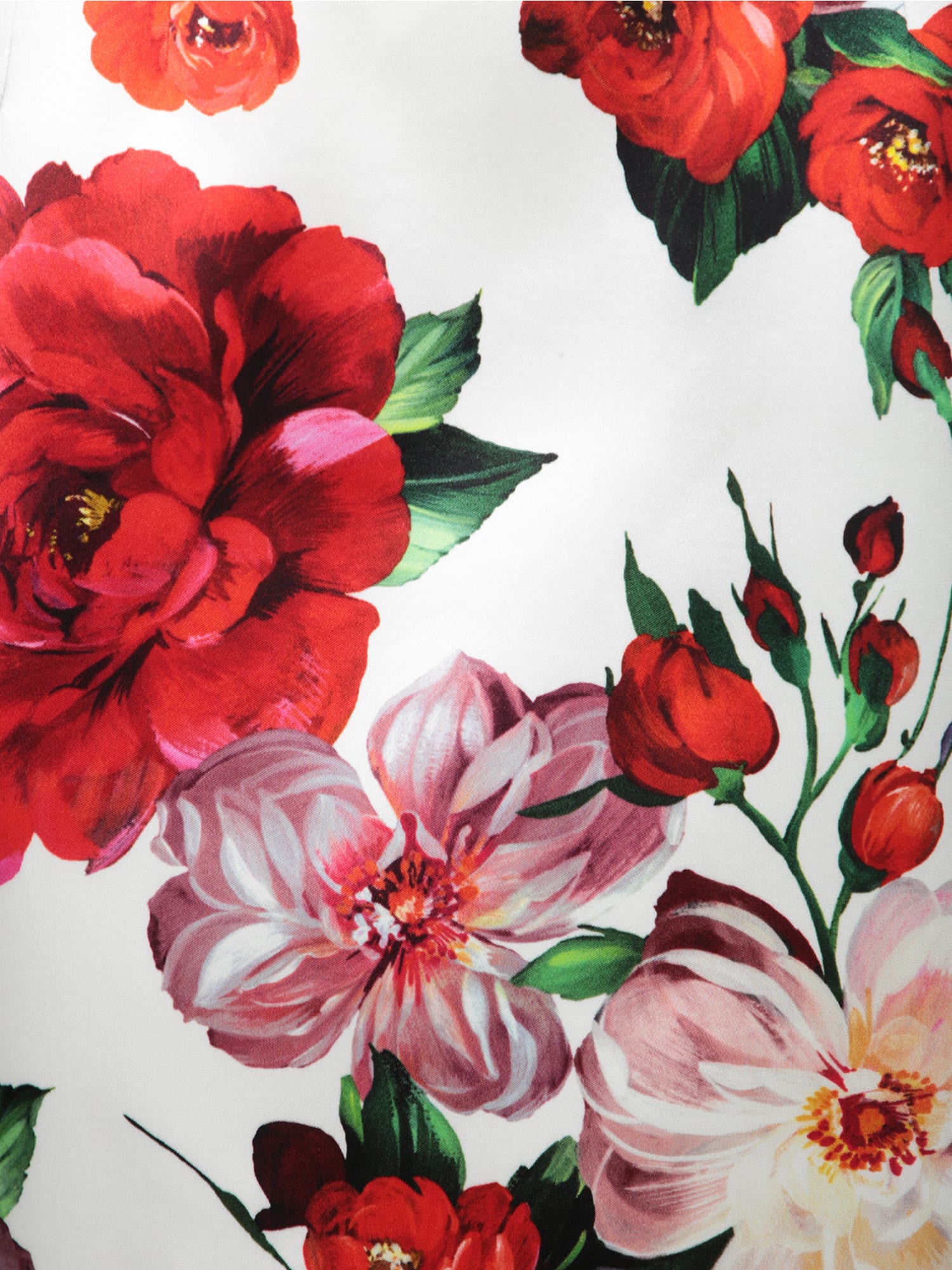 Dolce & Gabbana Bustier Midi Dress With Floral Print