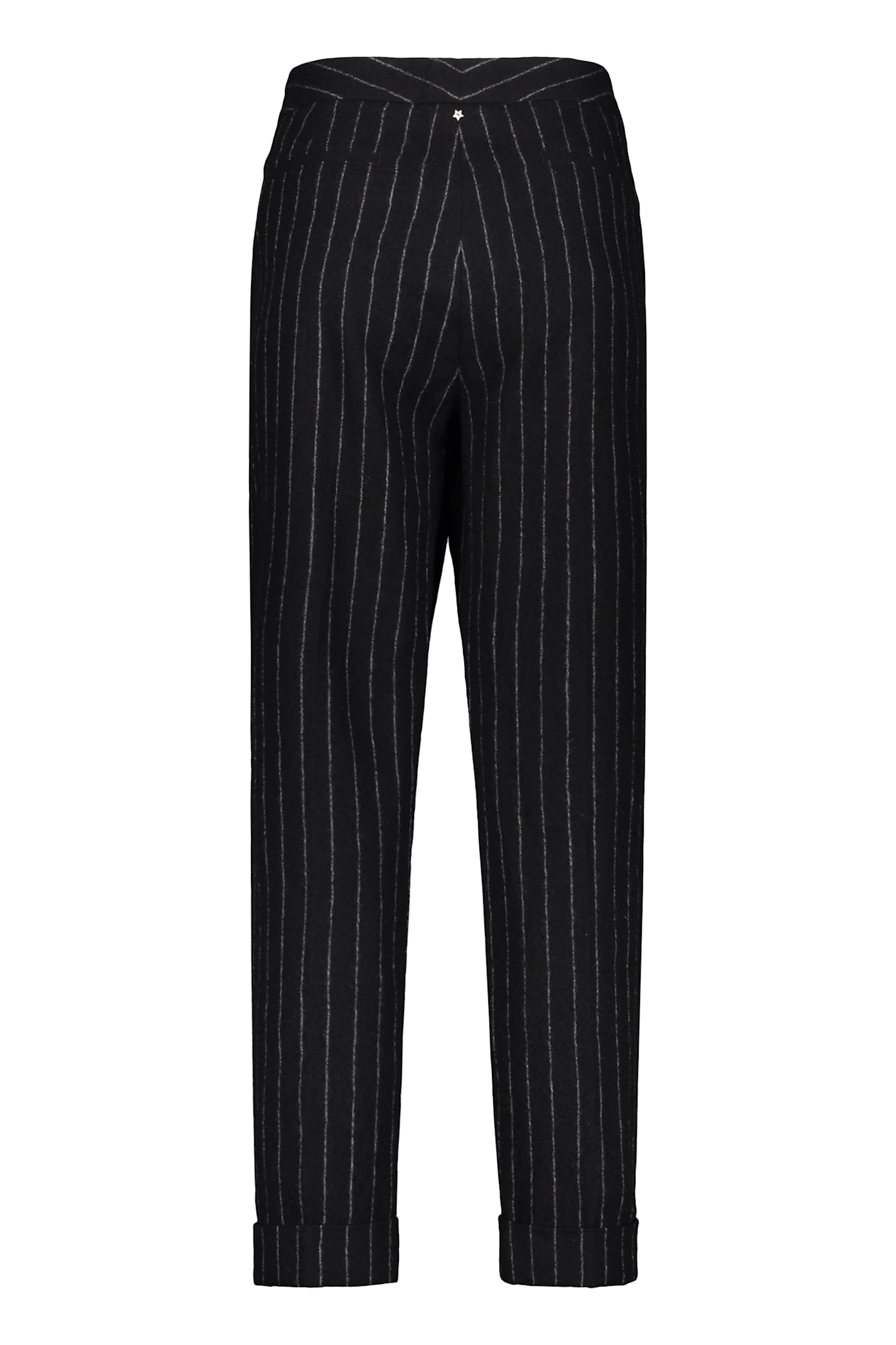 Lorena Antoniazzi Virgin Wool Trousers In Black