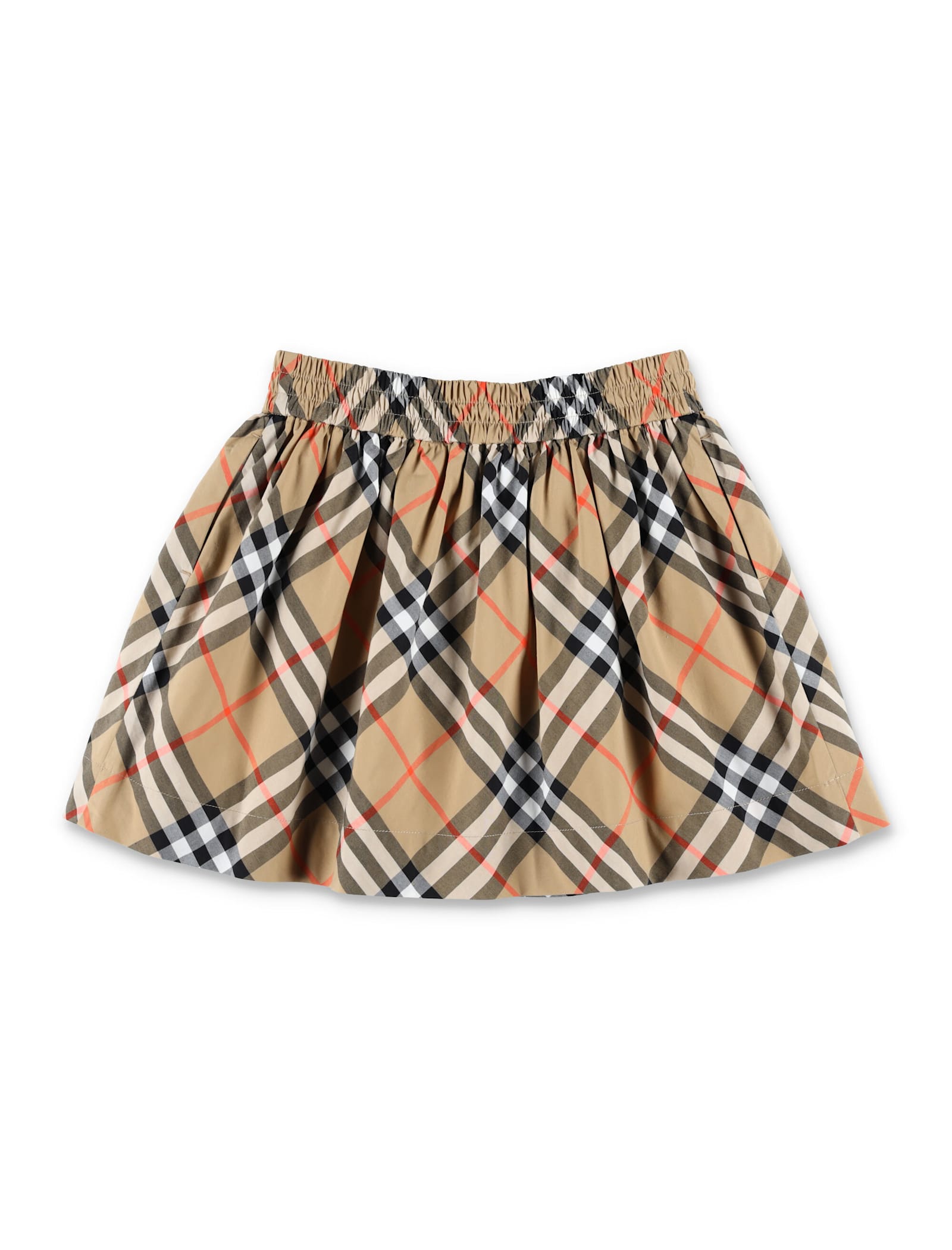 Burberry Kid - Check Skirt In Sand Ip Check