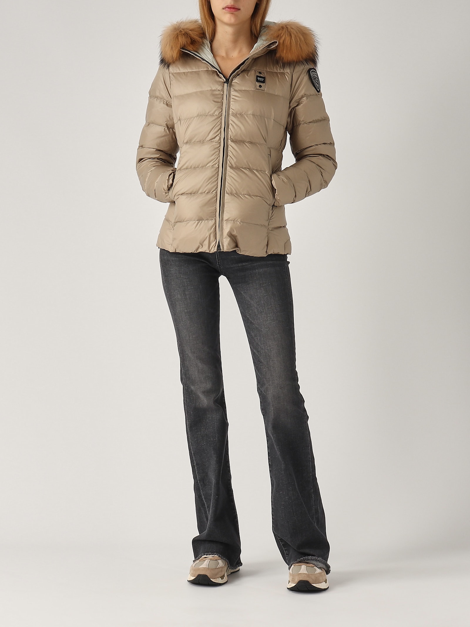 Shop Blauer Arcadia Jacket In Beige Chiaro