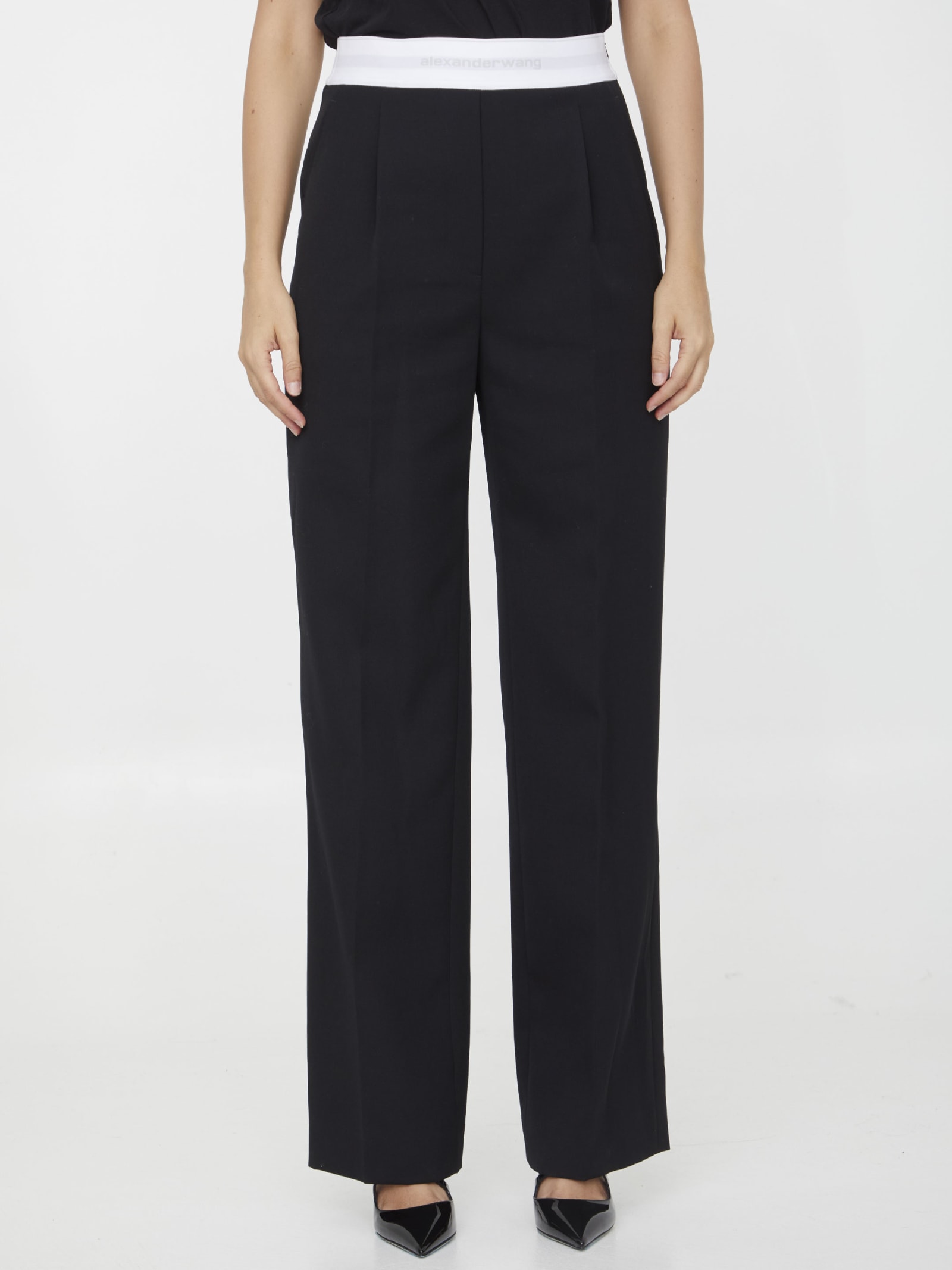 Shop Alexander Wang Tailored Trousers In Black
