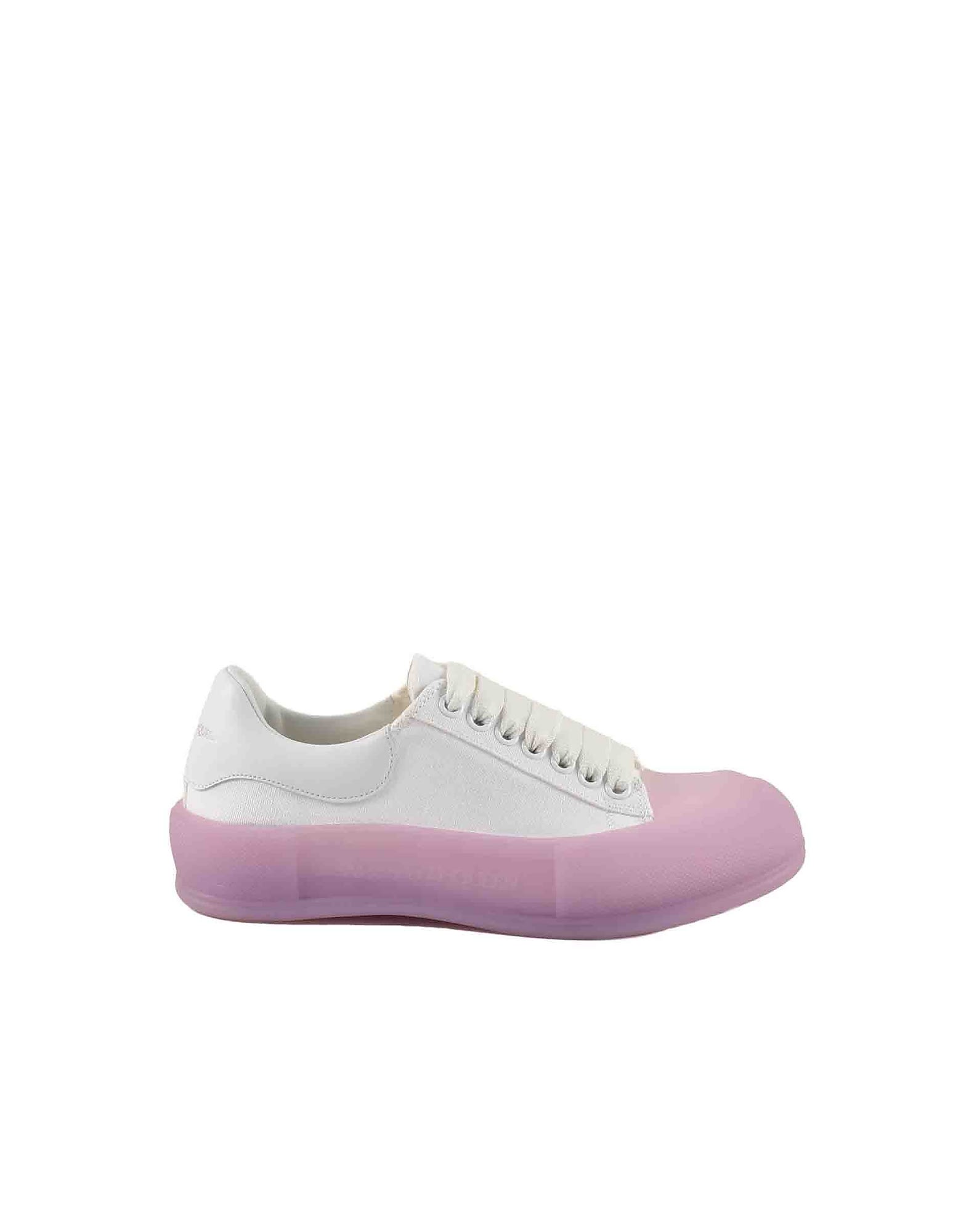 Alexander Mcqueen Womens White Pink Sneakers ModeSens