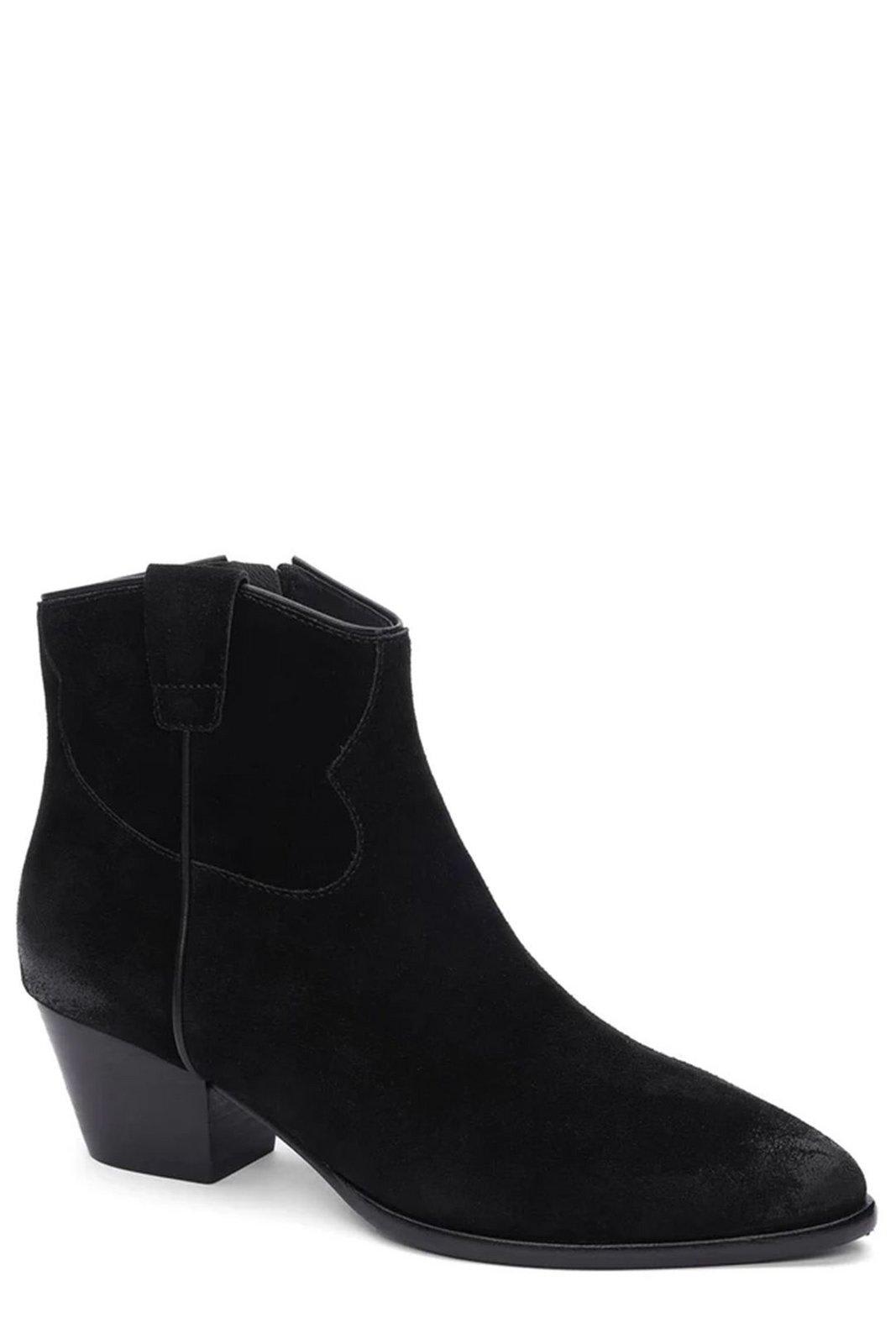 Shop Ash Houston Side-zip Ankle Boots Boots In Nero