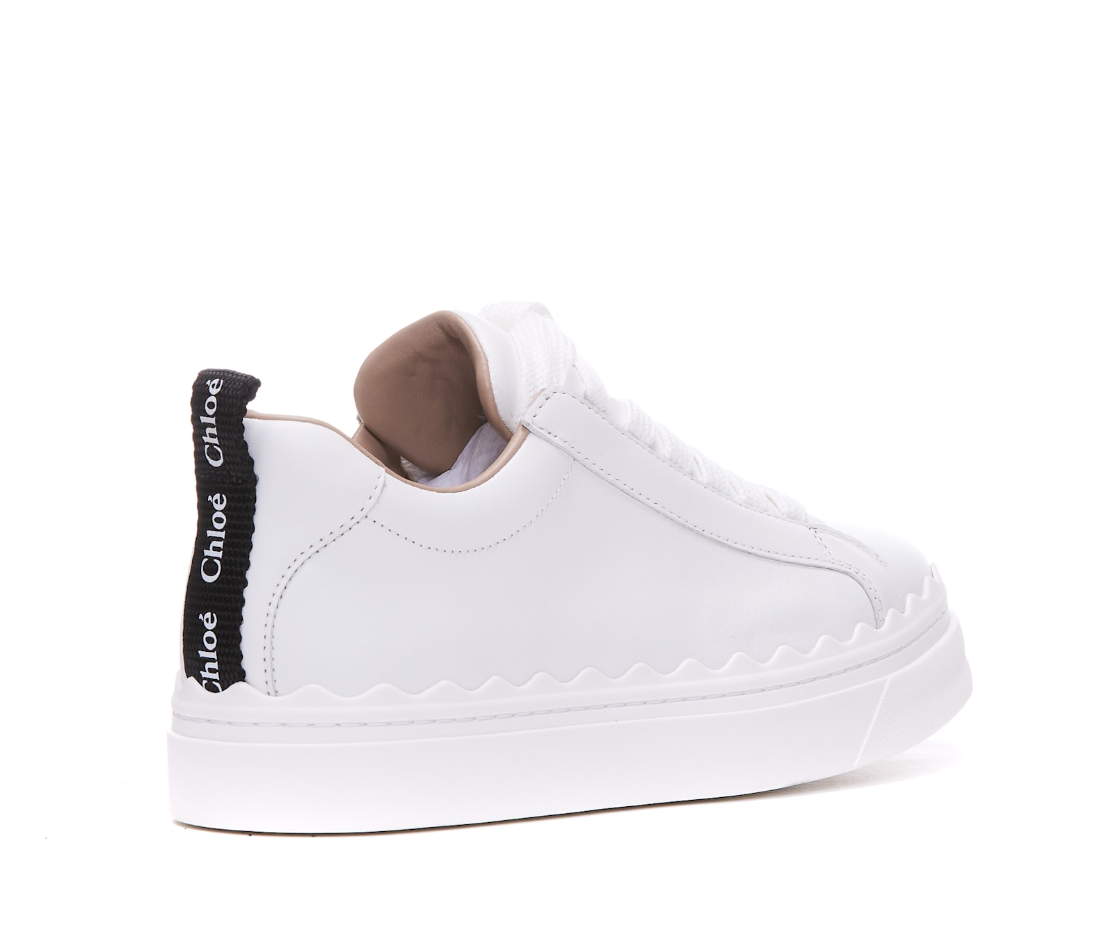 Shop Chloé Lauren Sneakers In White