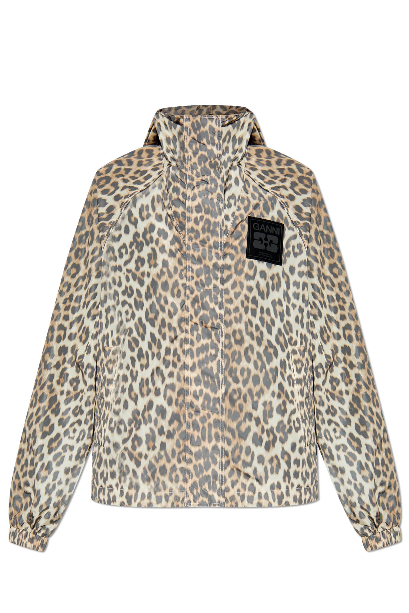 Ganni Animalier Print Jacket In Multi