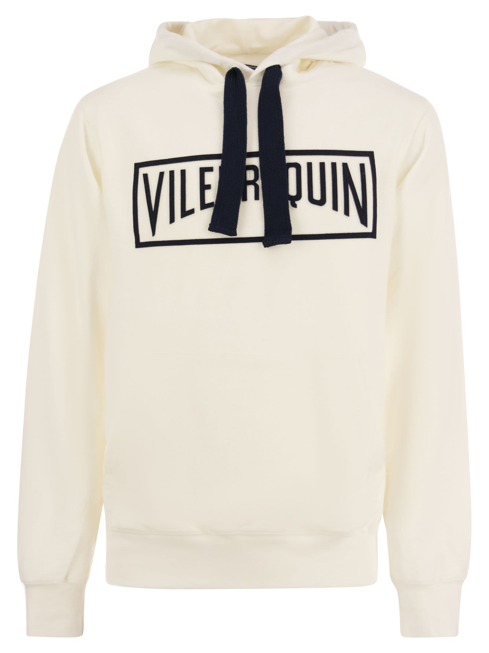 Shop Vilebrequin Cotton Hooded Sweatshirt In White