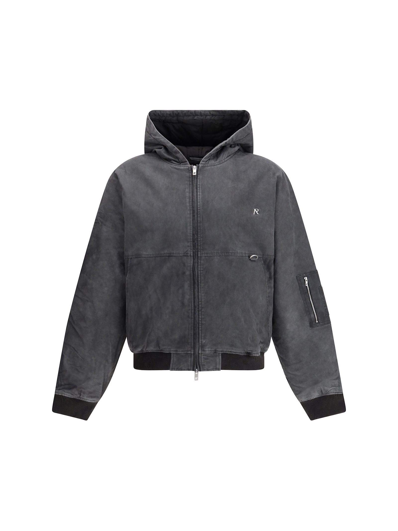 Represent Hooded Bomber Washed In Gray