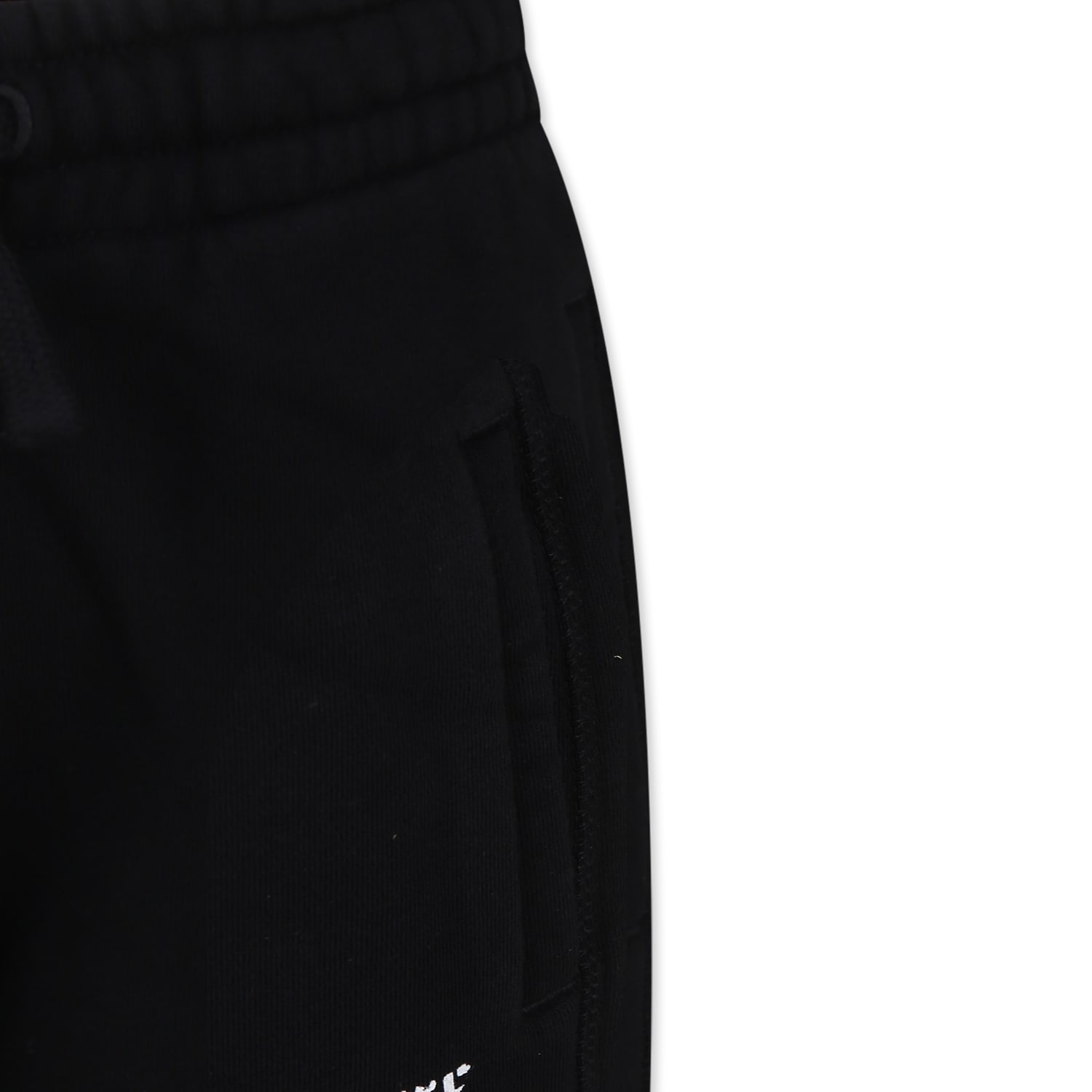 Off-white Black Trousers For Boy With Logo In Black