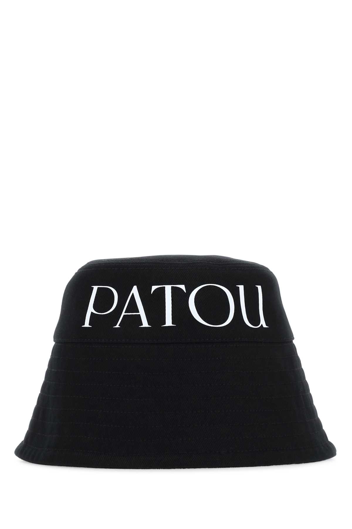 Shop Patou Black Canvas Hat In 999b