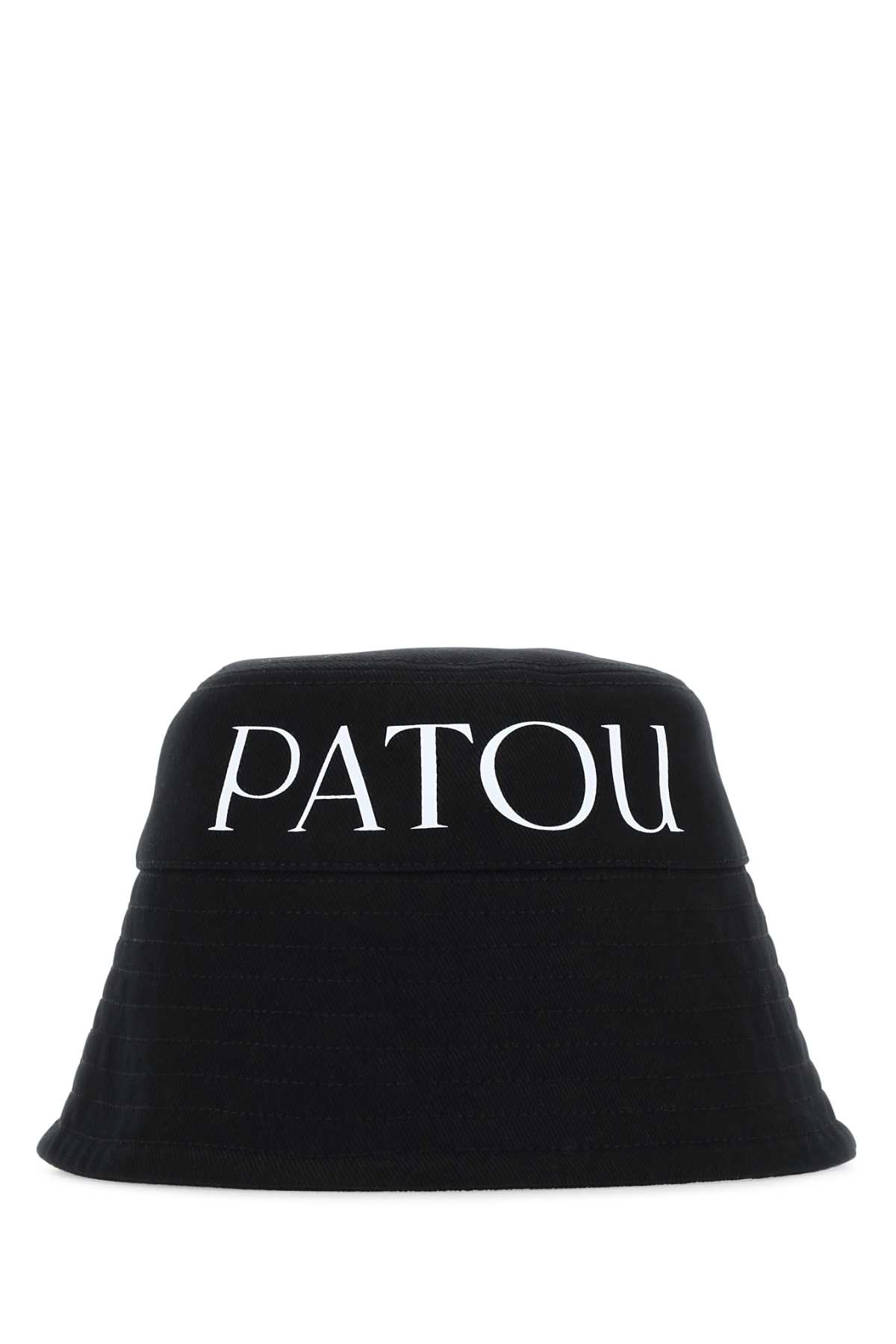 PATOU BLACK CANVAS HAT 