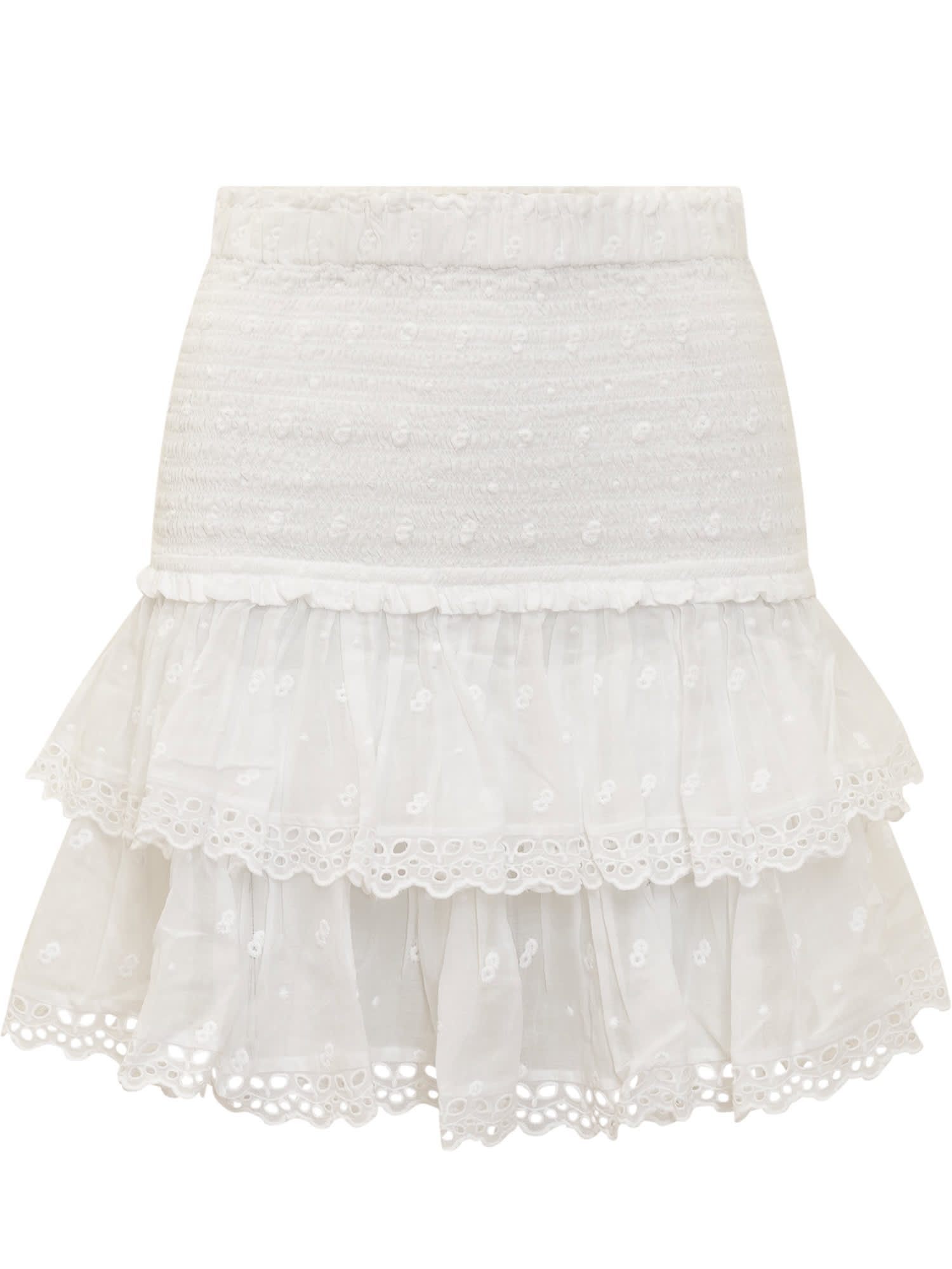 Shop Marant Etoile Miniskirt With Ruffles In .